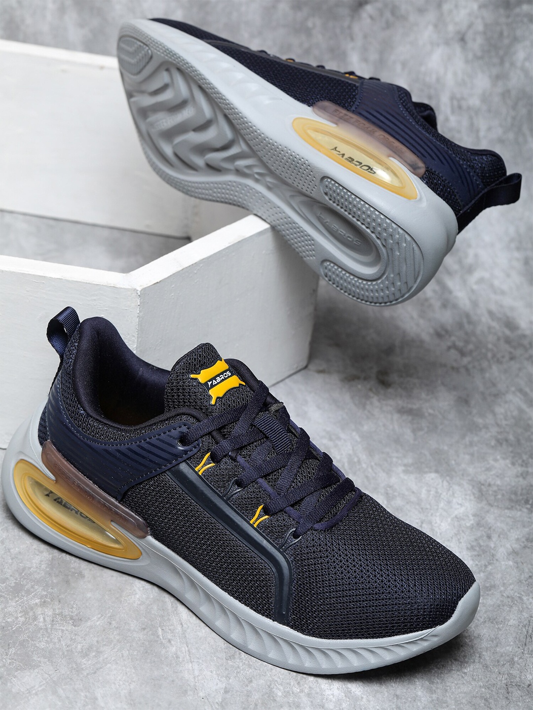 

ABROS Men PALERMO-O Mesh Marking Running Shoes, Navy blue
