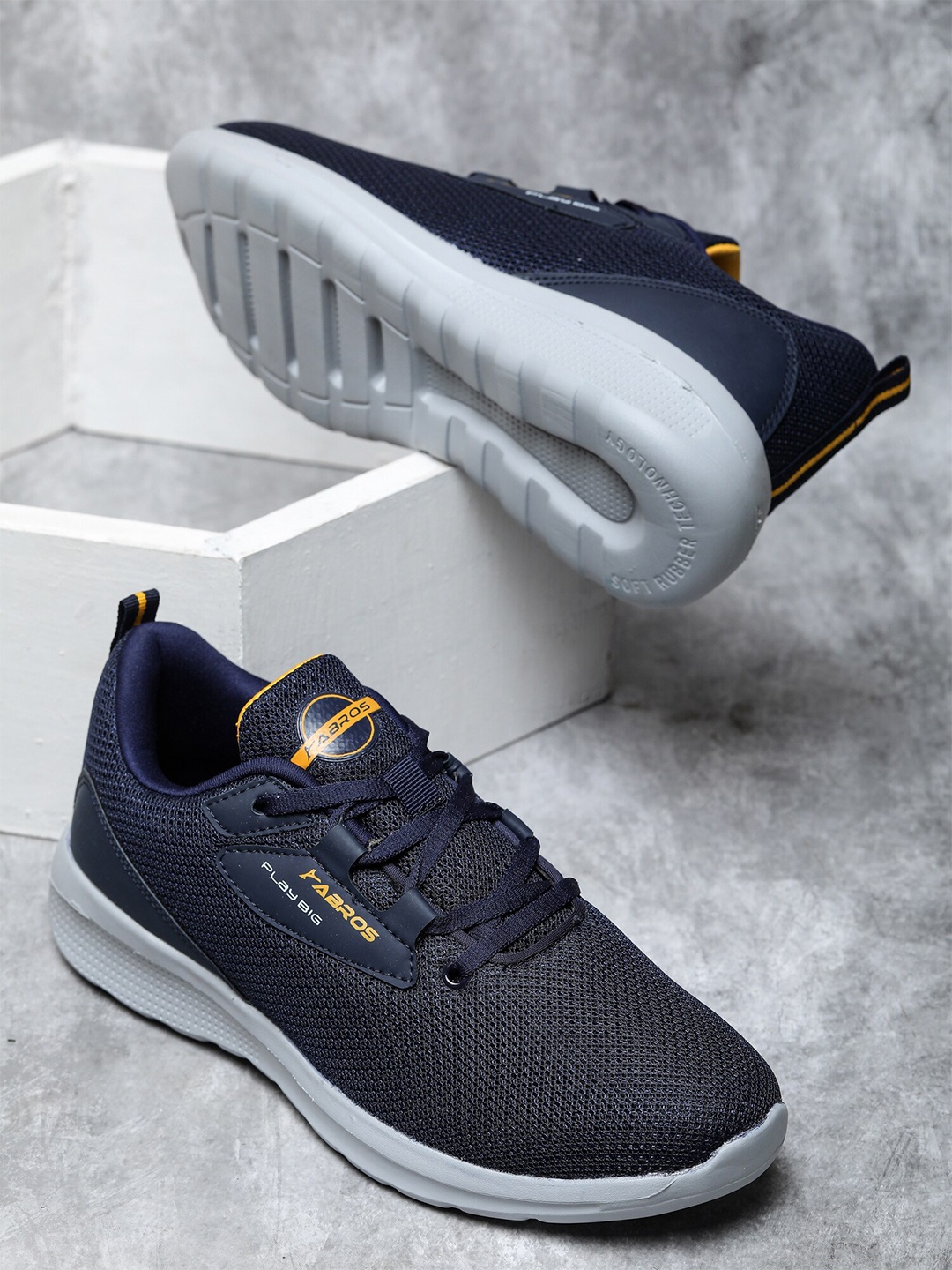 

ABROS Men Ashton Running Sports Shoes, Navy blue