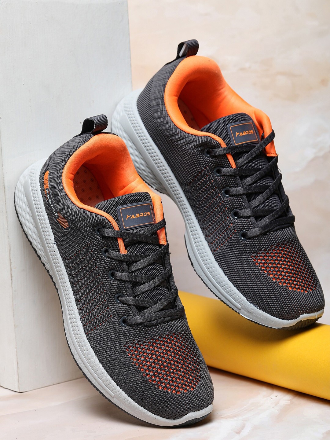 

ABROS Men FRANCO Mesh Marking Running Shoes, Charcoal