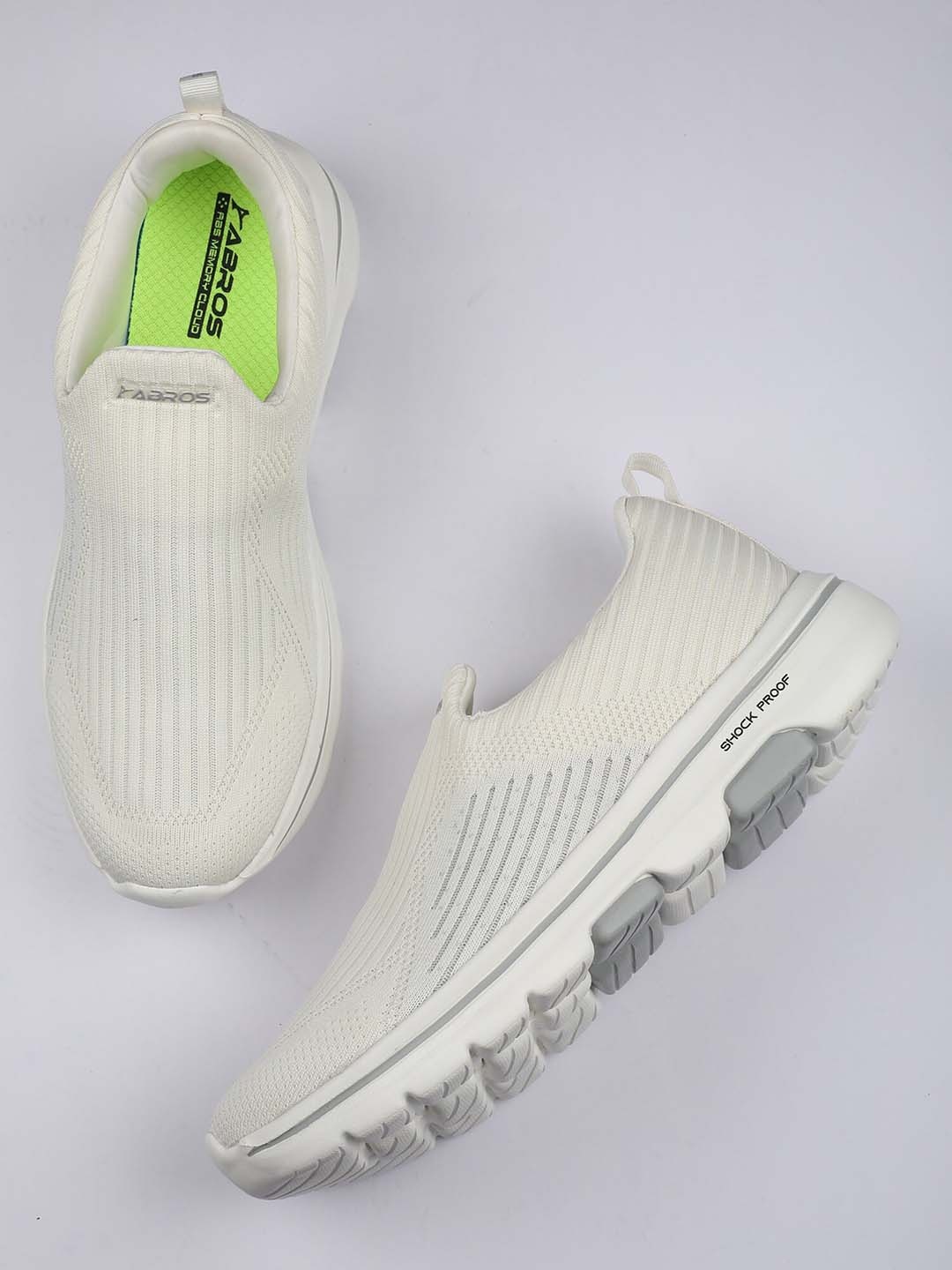 

ABROS Men CANBERRA Mesh Running Shoes, Off white