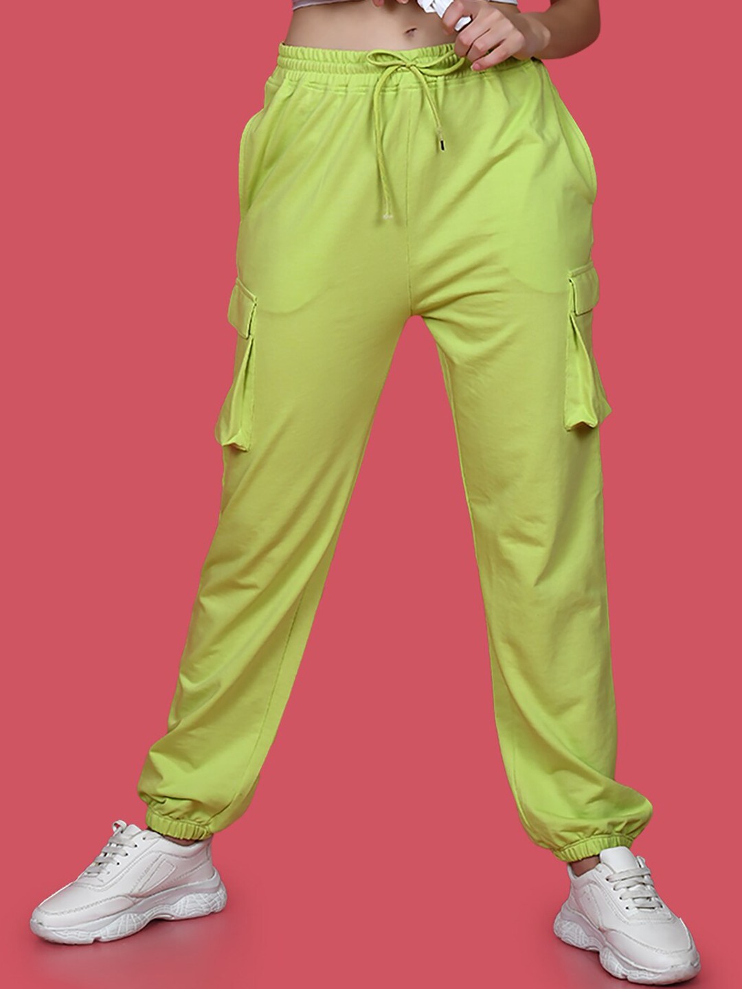

zink Z Women High-Rise Regular Fit Joggers, Green