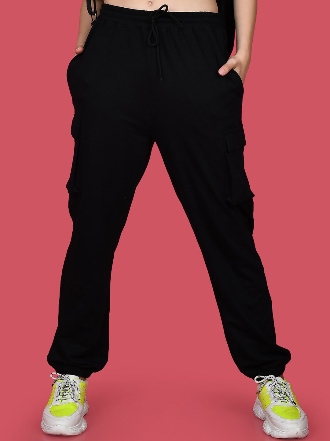 

zink Z Women High-Rise Regular Fit Joggers, Black
