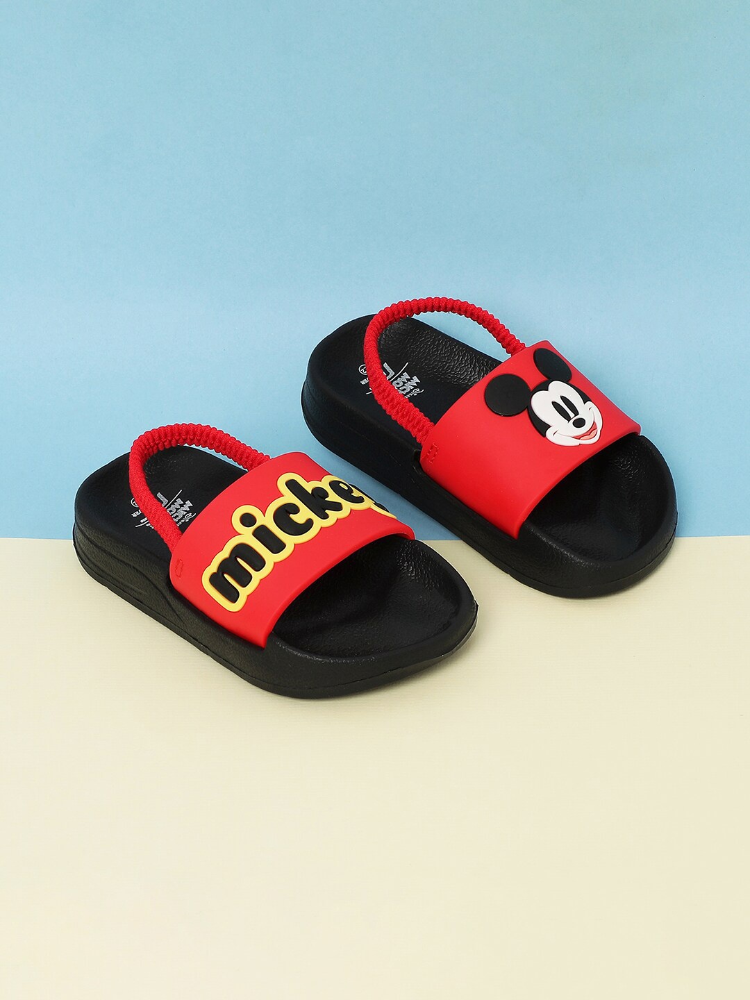 

Fame Forever by Lifestyle Boys Mickey Printed Rubber Sliders, Red