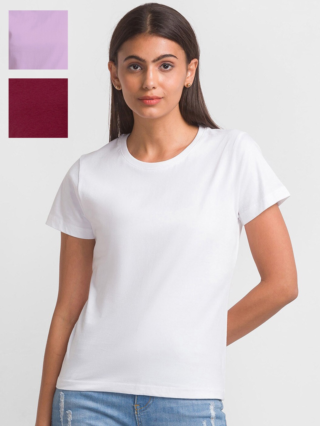 

FashionRack Pack Of 3 Cotton T-Shirt, White