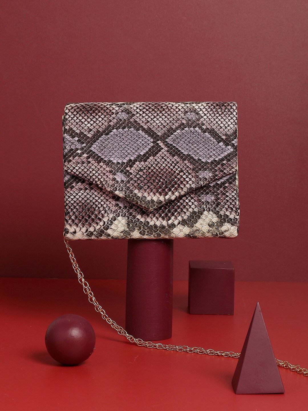 

HAUTE SAUCE by Campus Sutra Women Textured PU Handheld Bag, Lavender