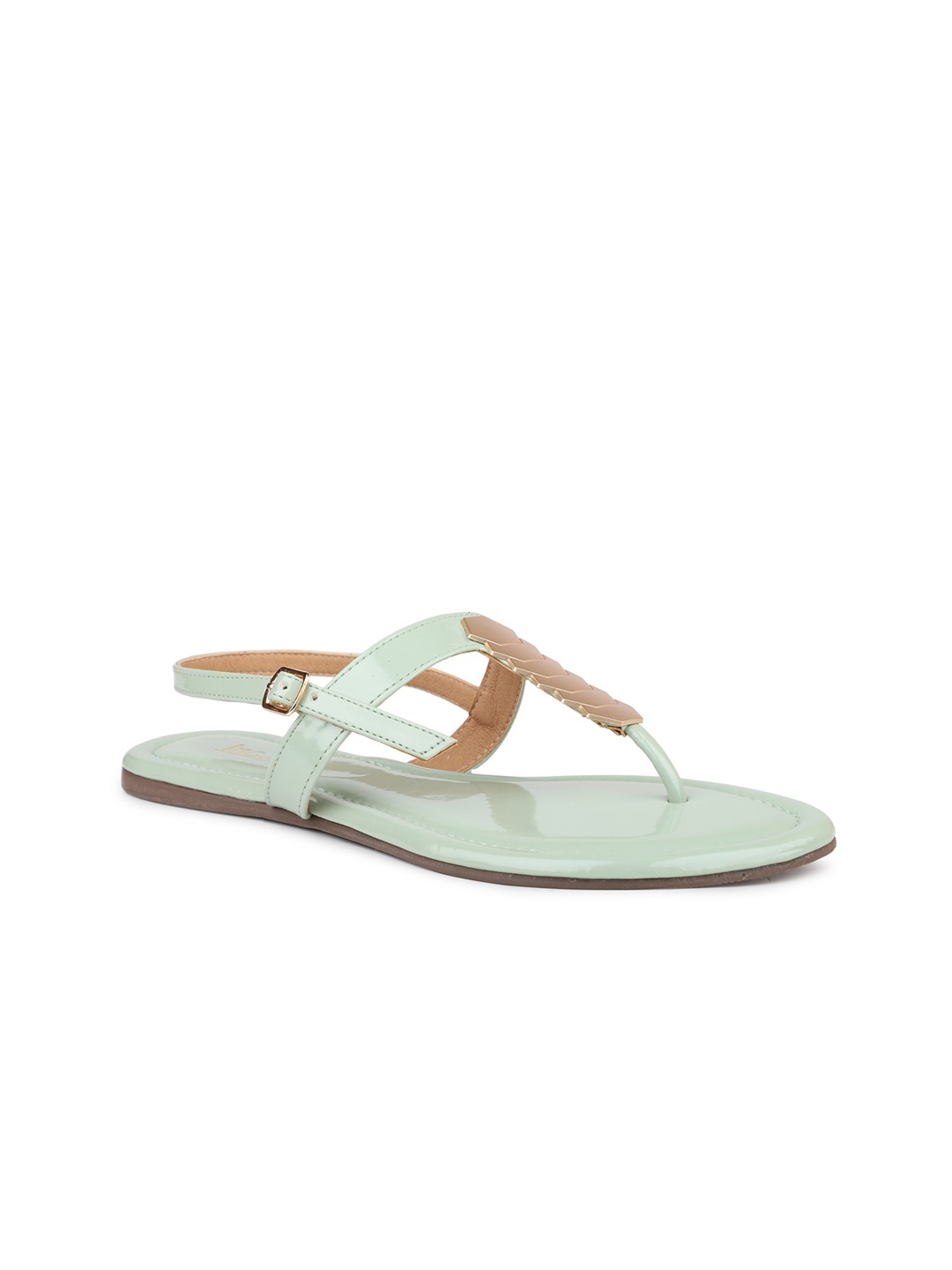 

Inc 5 Women Embellished T-Strap Flats, Sea green