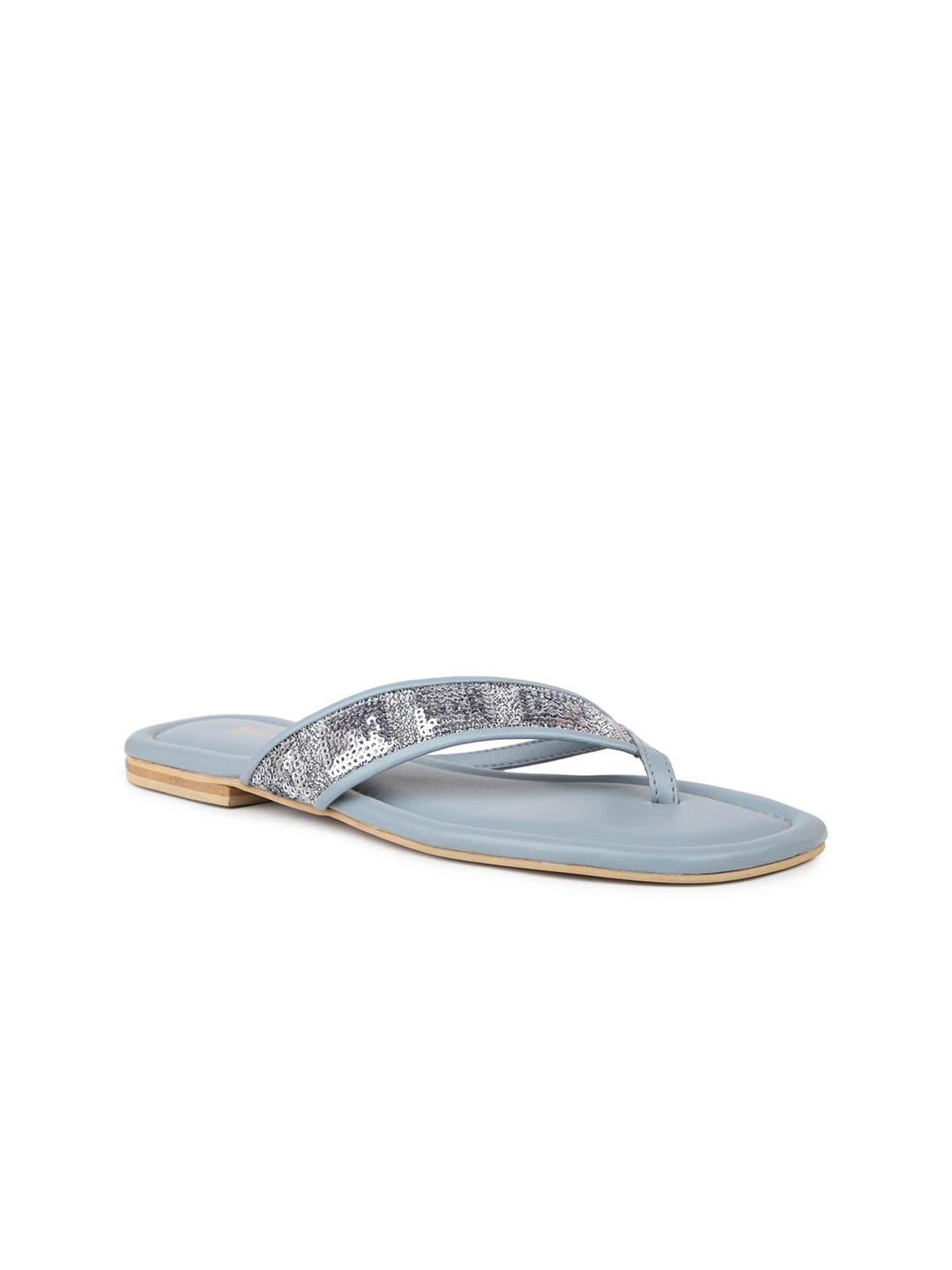 

Inc 5 Sequin Embellished T-Strap Flats, Blue