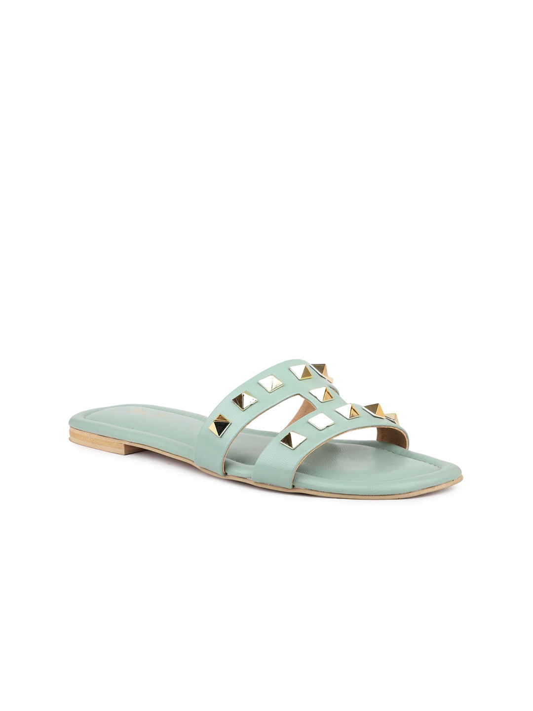 

Inc 5 Embellished Open Toe Flats, Sea green