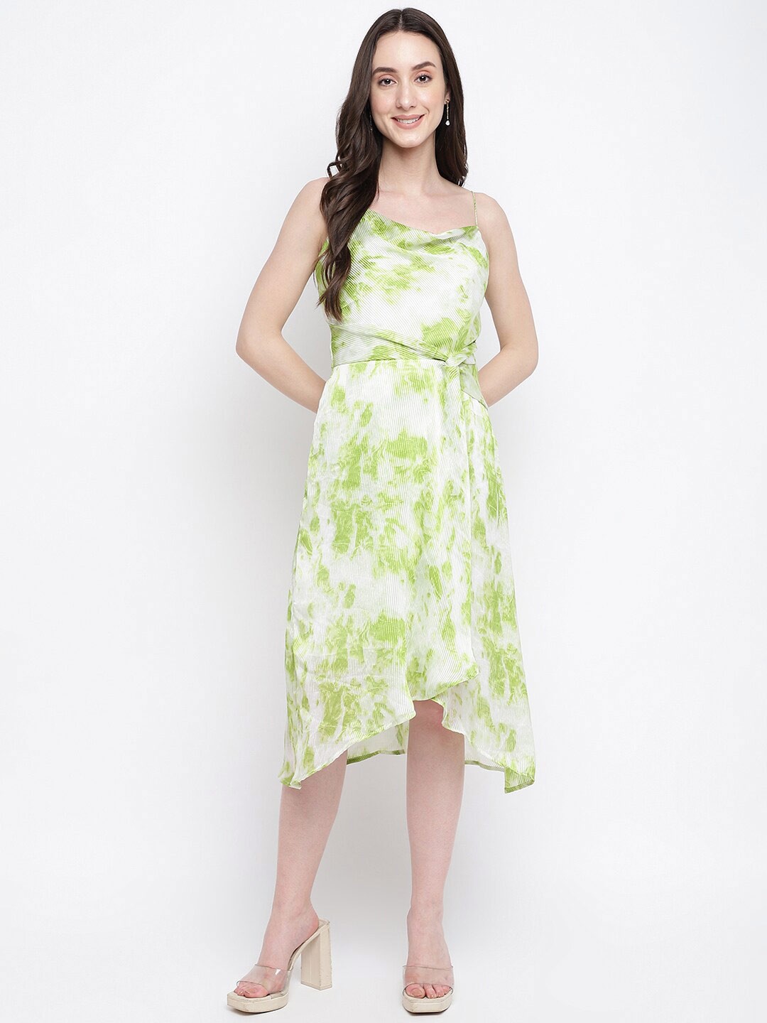 

Latin Quarters Shoulder Straps Dress, Green