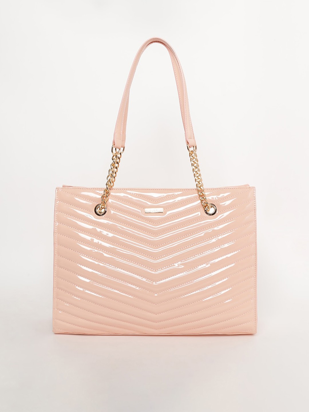 

CODE by Lifestyle Non Detachable Textured Shoulder Bag, Peach
