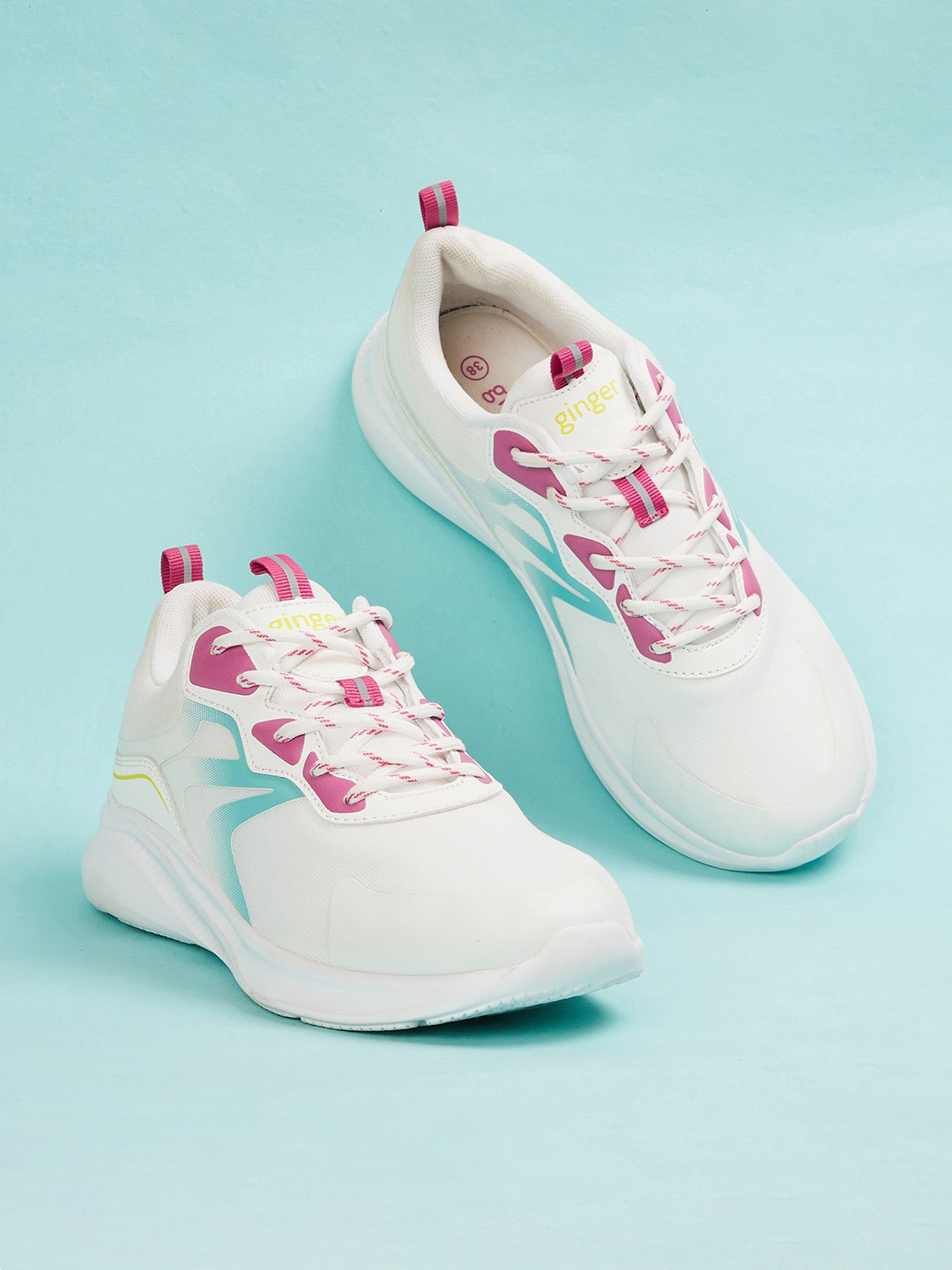 

Ginger by Lifestyle Women Round Toe Lace-Ups Fashion Sneakers, White