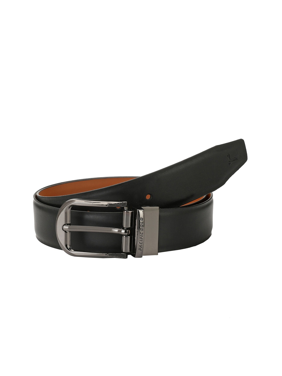 

Pacific Gold Men Reversible Synthetic Leather Slim Formal Belt, Black