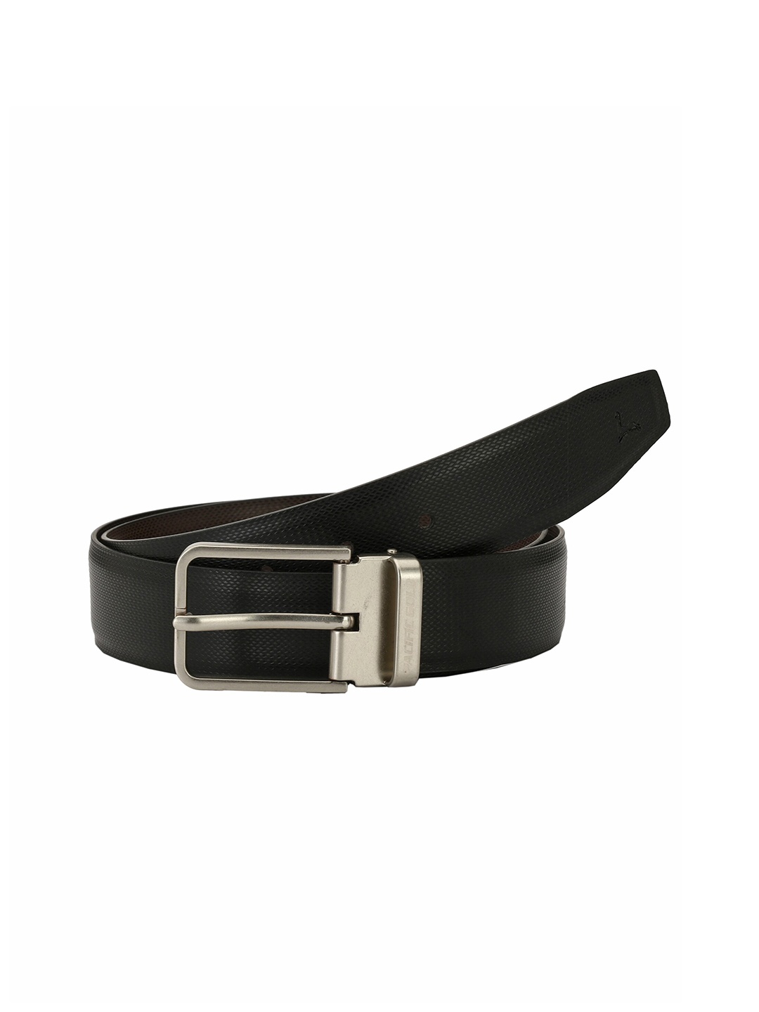 

Pacific Gold Men Reversible Synthetic Leather Slim Formal Belt, Black