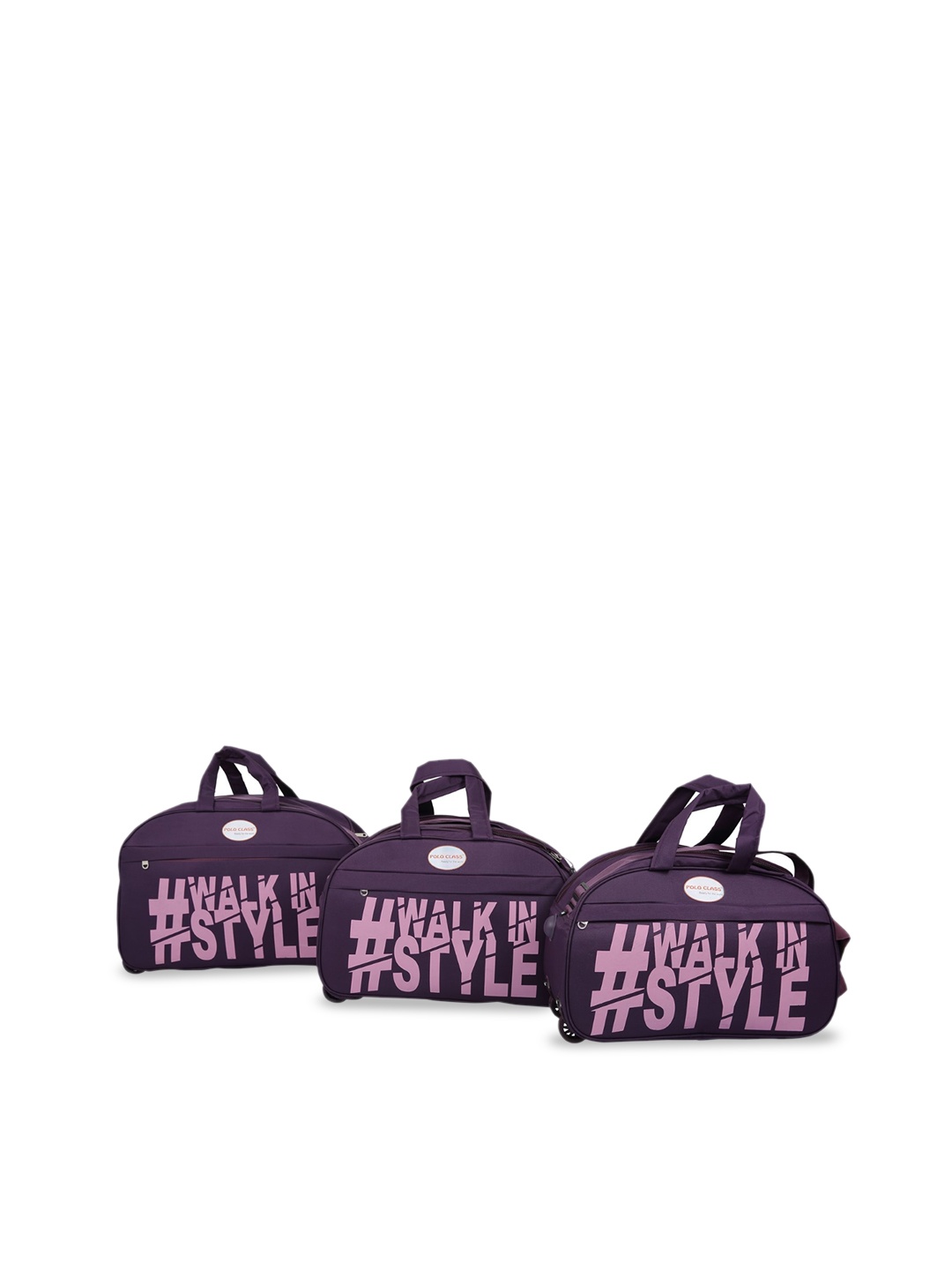 

Polo Class Pack Of 3 Printed Medium Duffel Bag, Purple