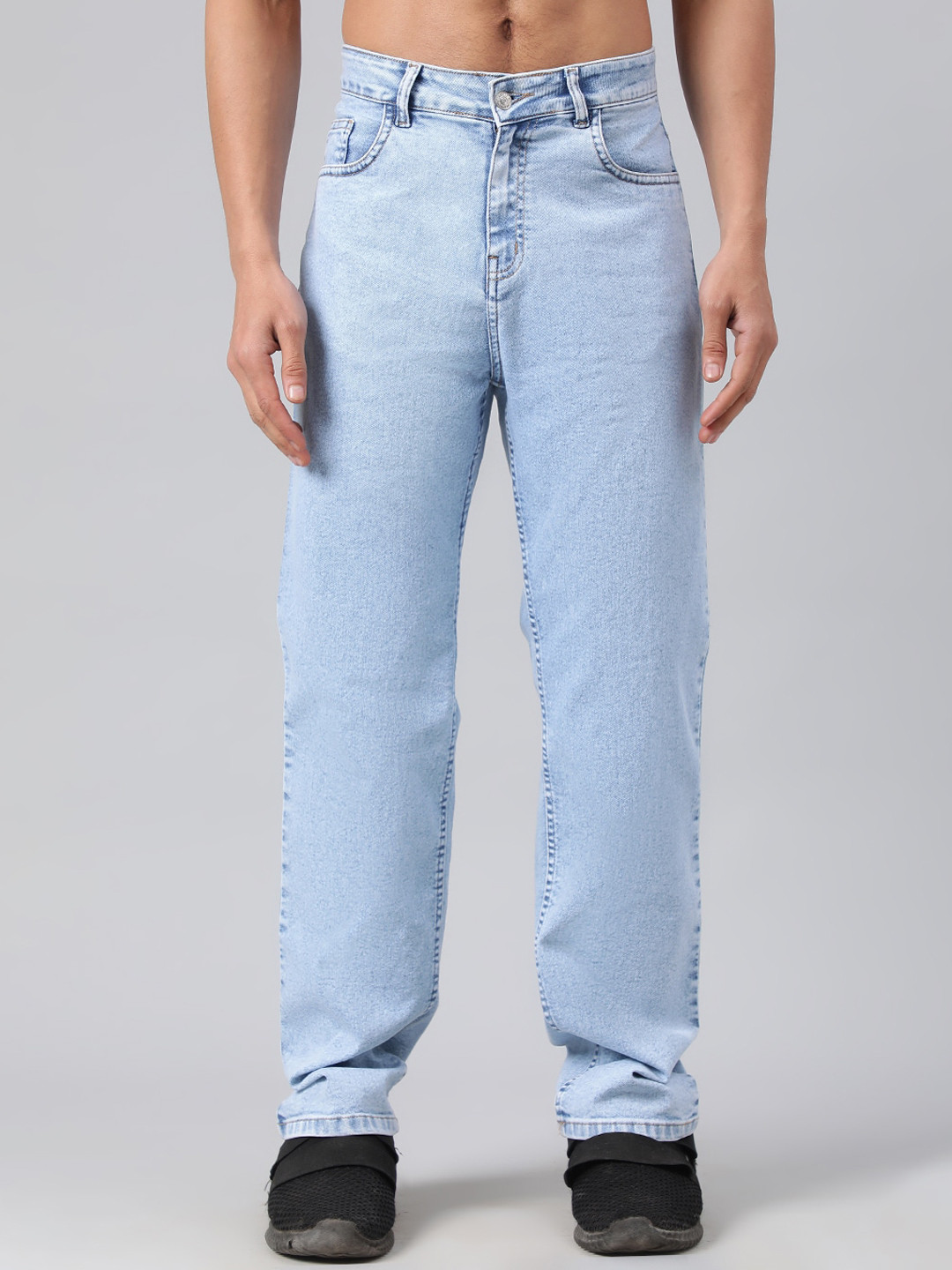 

Kotty Men Jean Low-Rise Low Distress Stretchable Jeans, Blue