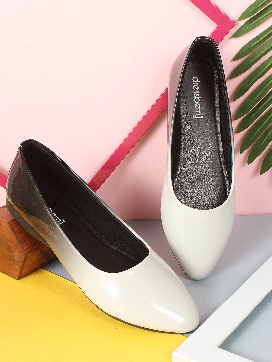 

DressBerry Women Pointed Toe Ballerinas Flats, Grey