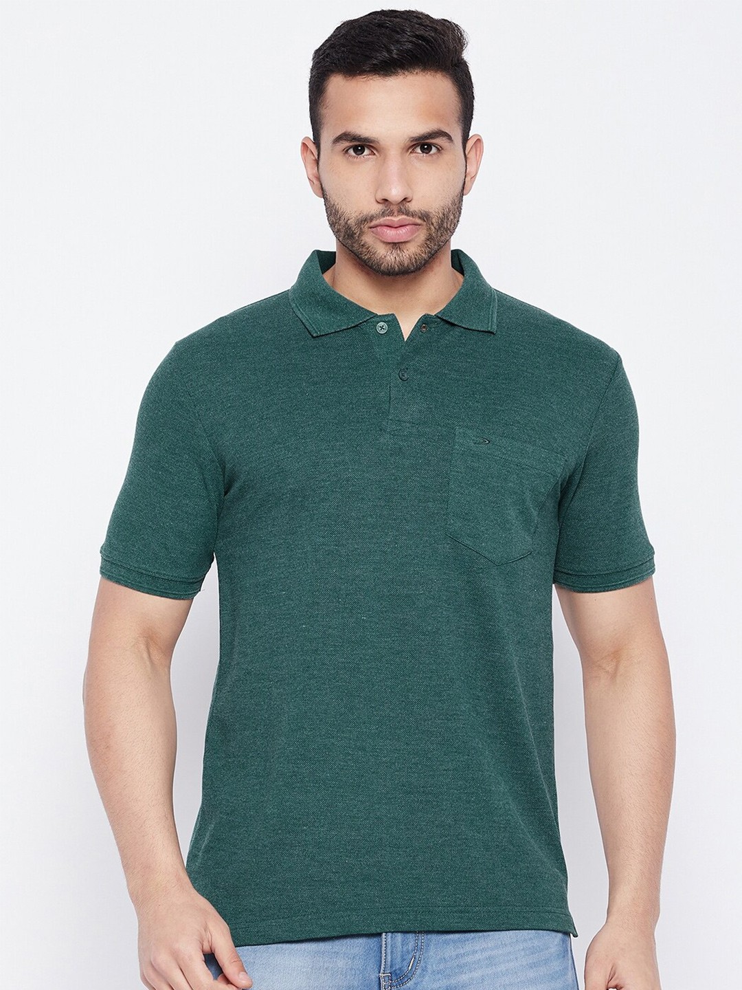 

Duke Polo Collar Cotton Slim Fit T-shirt, Teal