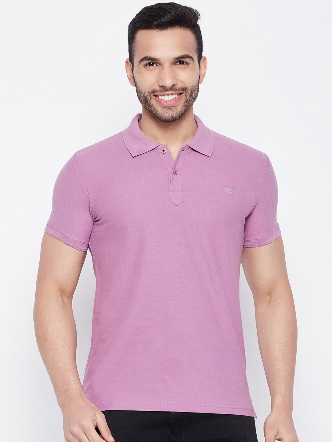 

Duke Polo Collar Slim Fit Cotton T-Shirt, Purple