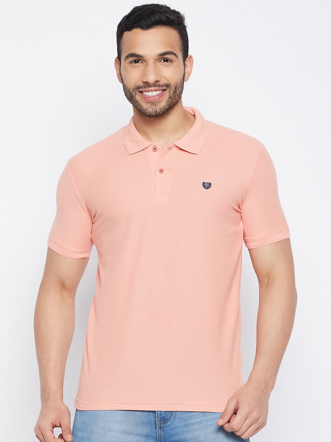 

Duke Polo Collar Slim Fit Cotton T-shirt, Coral