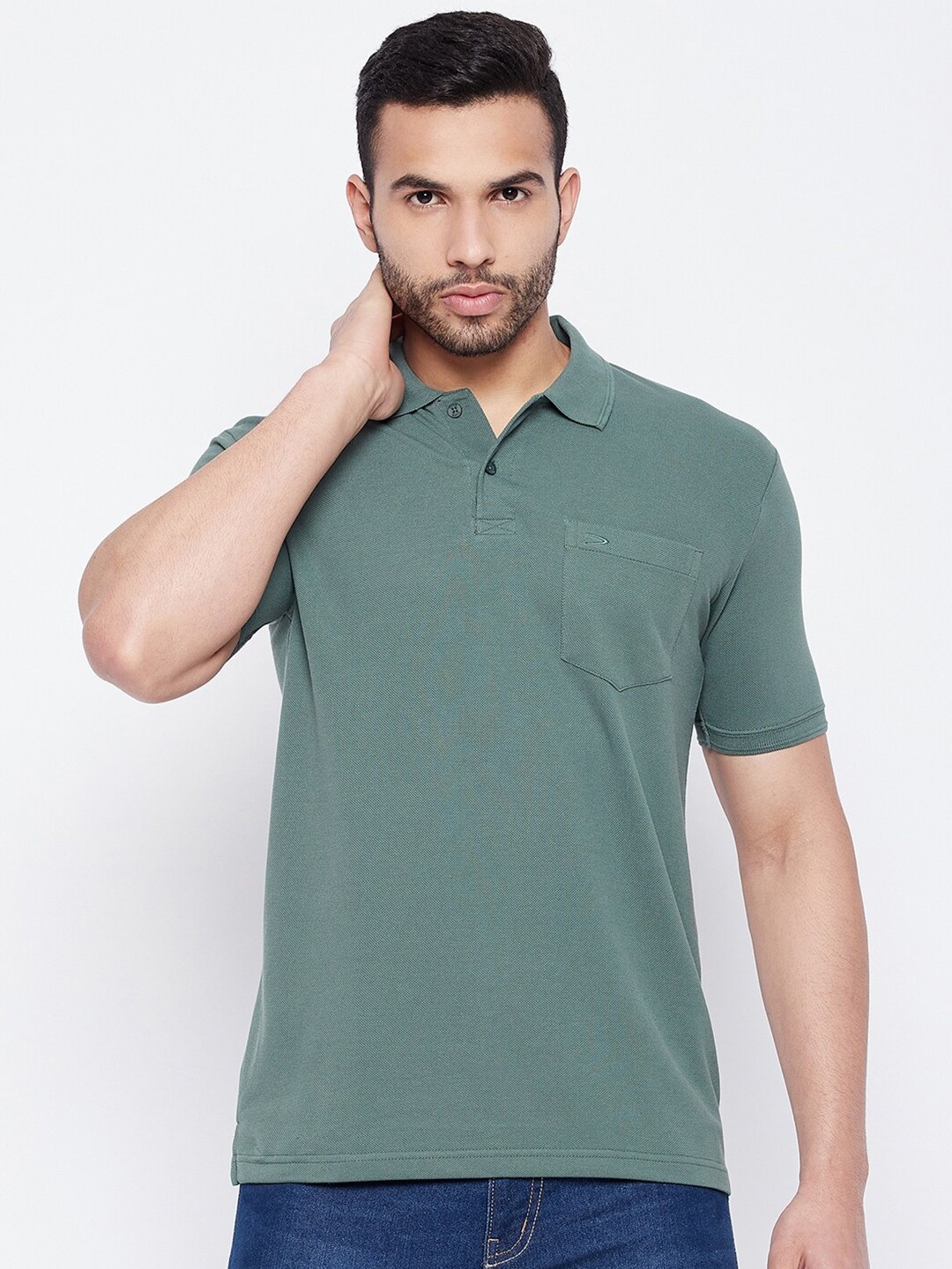 

Duke Polo Collar Short Sleeves Cotton T-shirt, Green