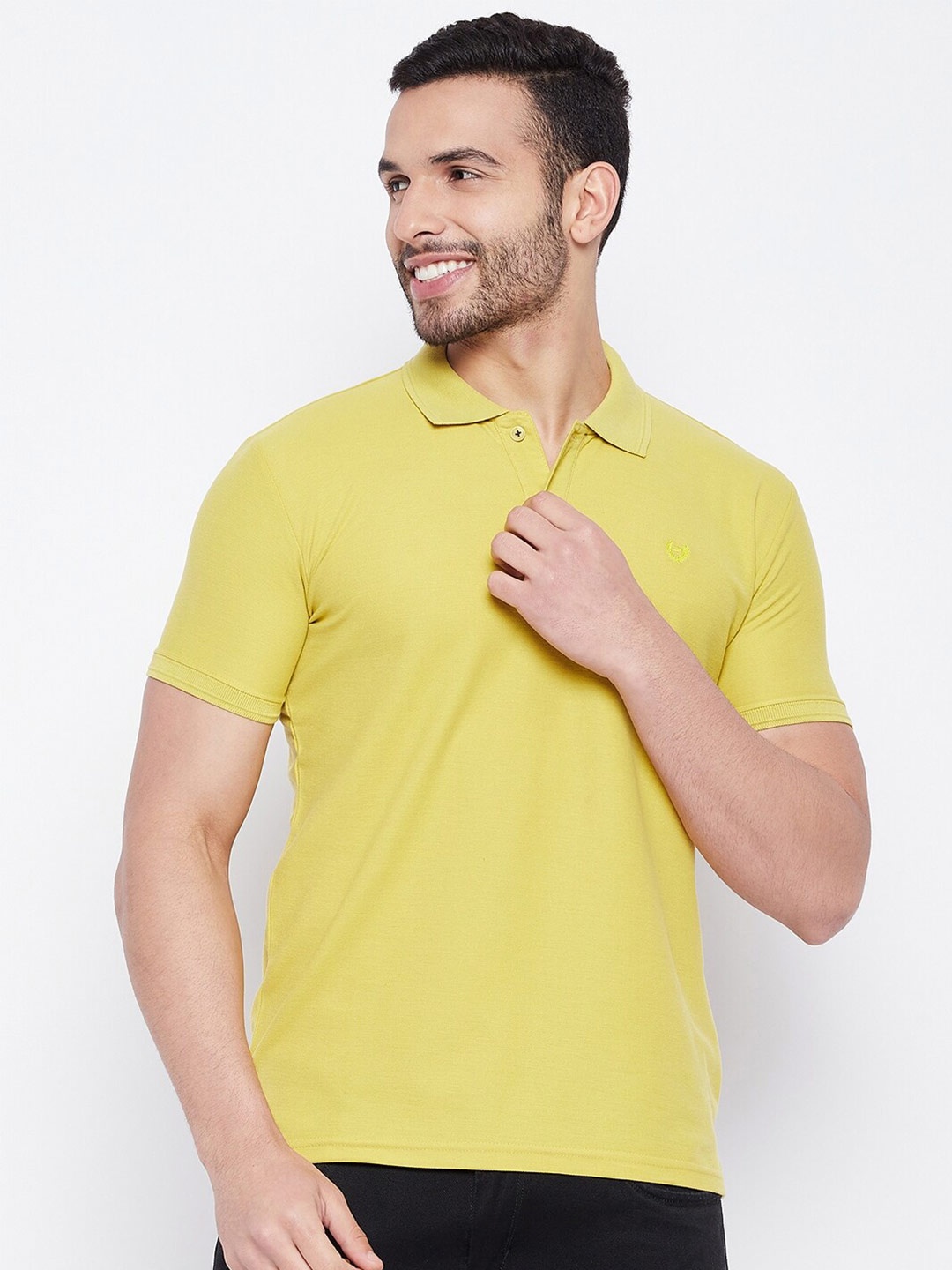 

Duke Polo Collar Cotton Slim Fit T-shirt, Lime green