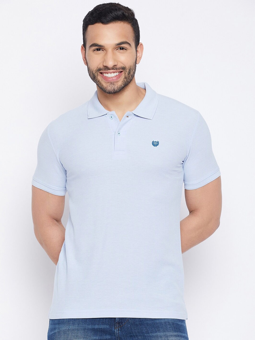 

Duke Polo Collar Cotton Slim Fit T-shirt, Blue