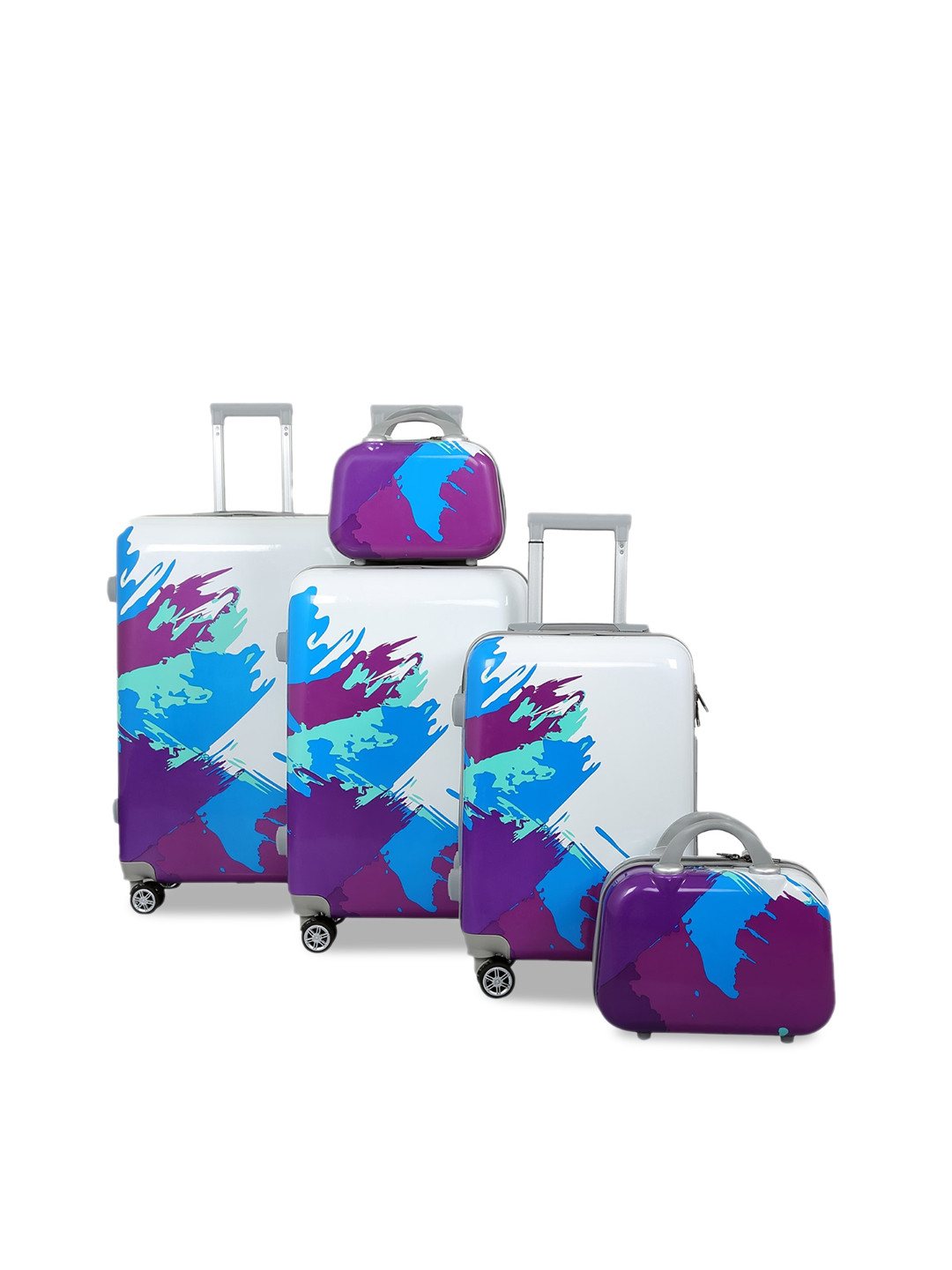 

Polo Class Set Of 5 Printed Hard-Sided Trolley Bags, Purple