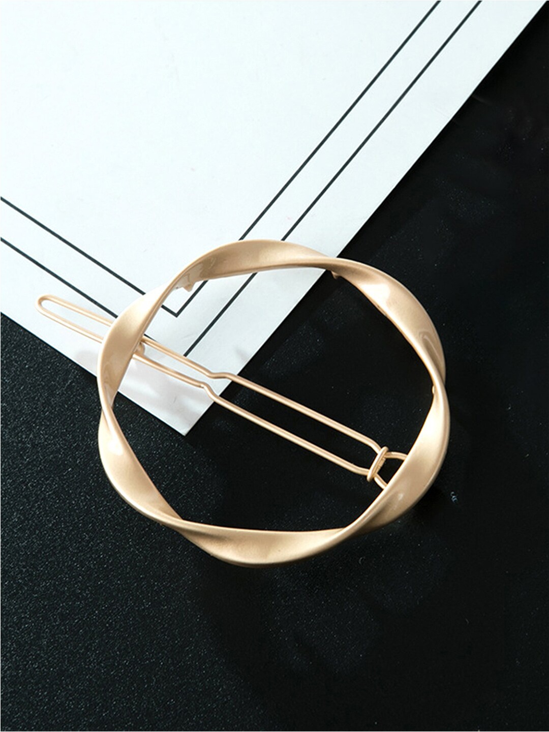 

Peora Women Gold Plated Spiral Round Hair Pin