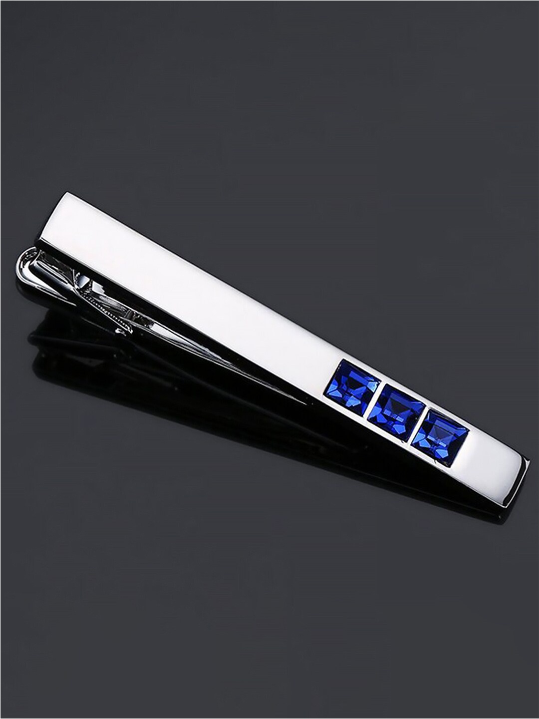 

Peora Silver-Plated Stainless Steel Tiepin, Blue