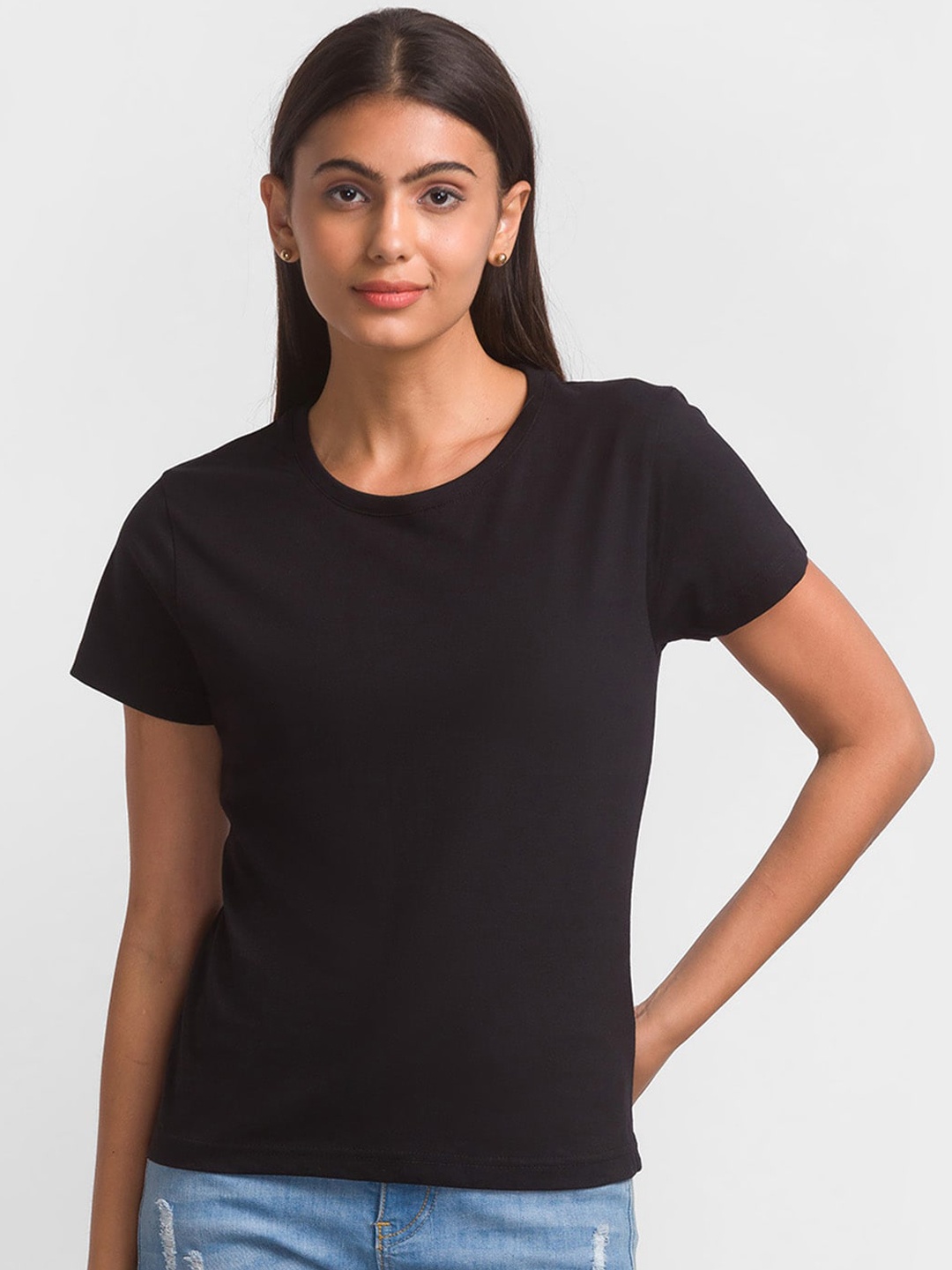 NOIRA Pure Cotton Lounge Tshirt, Black