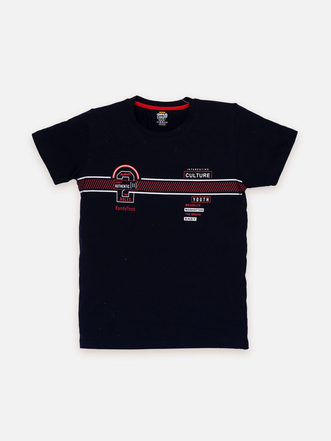 

AMUL Kandyfloss Boys Typography Printed Pure Cotton T-shirt, Black