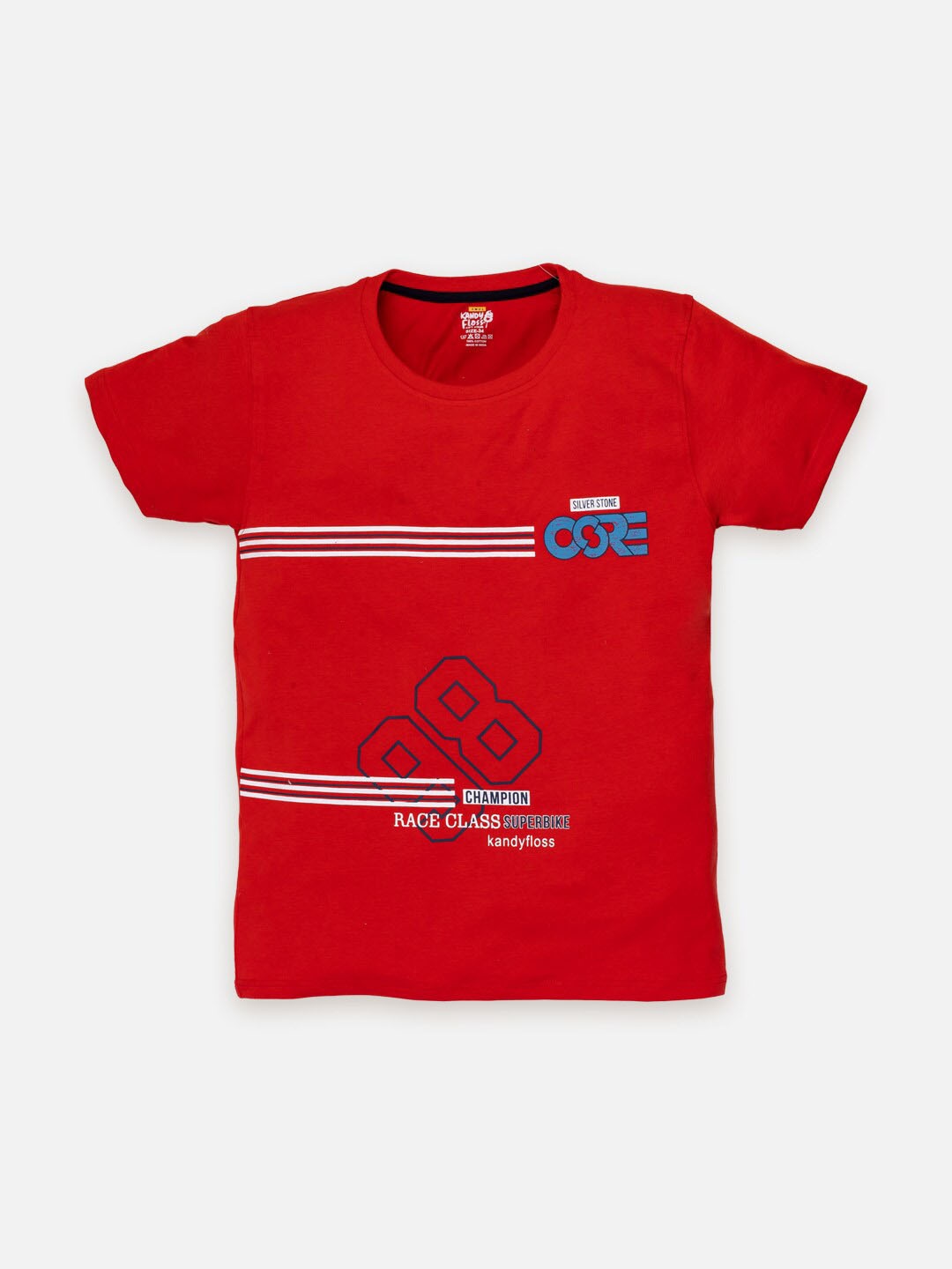 

AMUL Kandyfloss Boys Typography Printed Pure Cotton T-shirt, Red