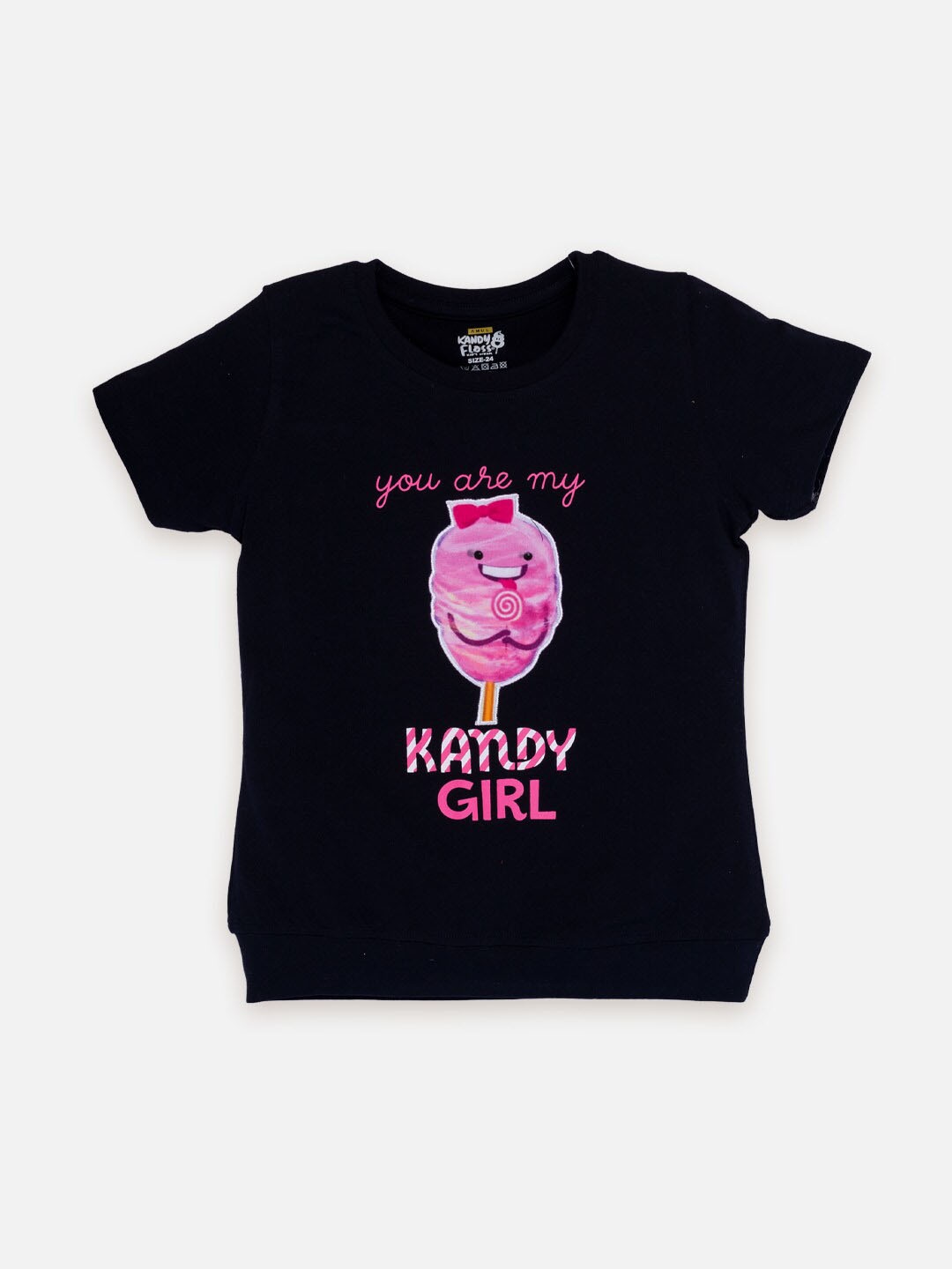 

AMUL Kandyfloss Girls Graphic Pure Printed Cotton T-shirt, Black