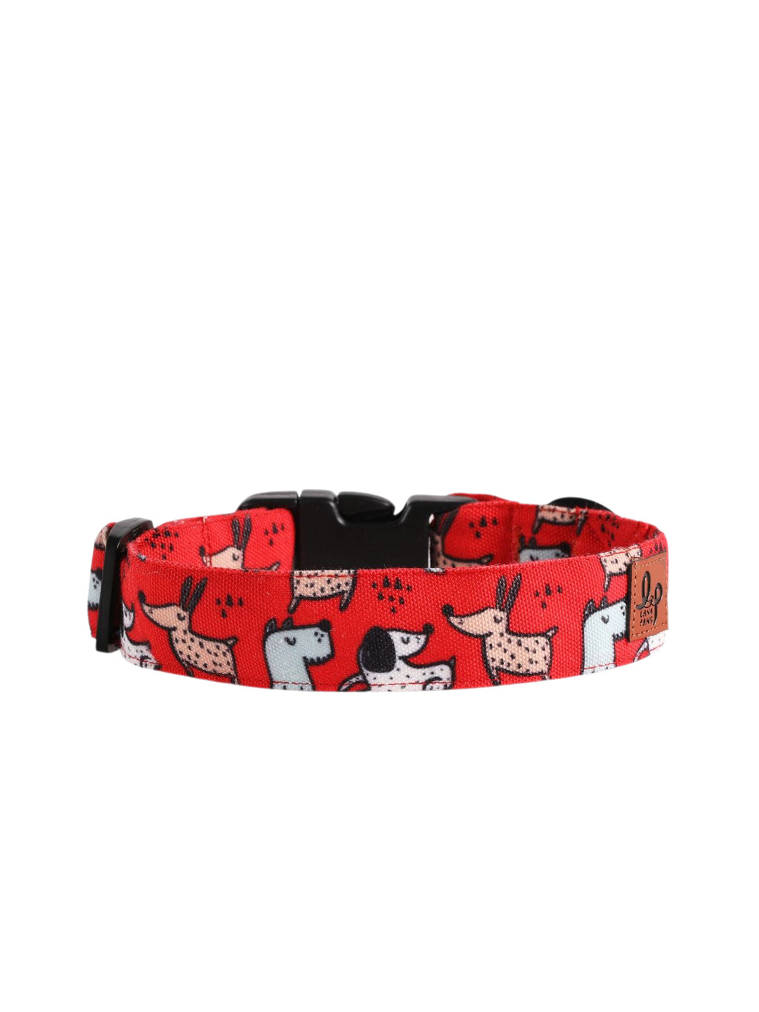 

LANA PAWS Self Design Training Dog Collar, Red