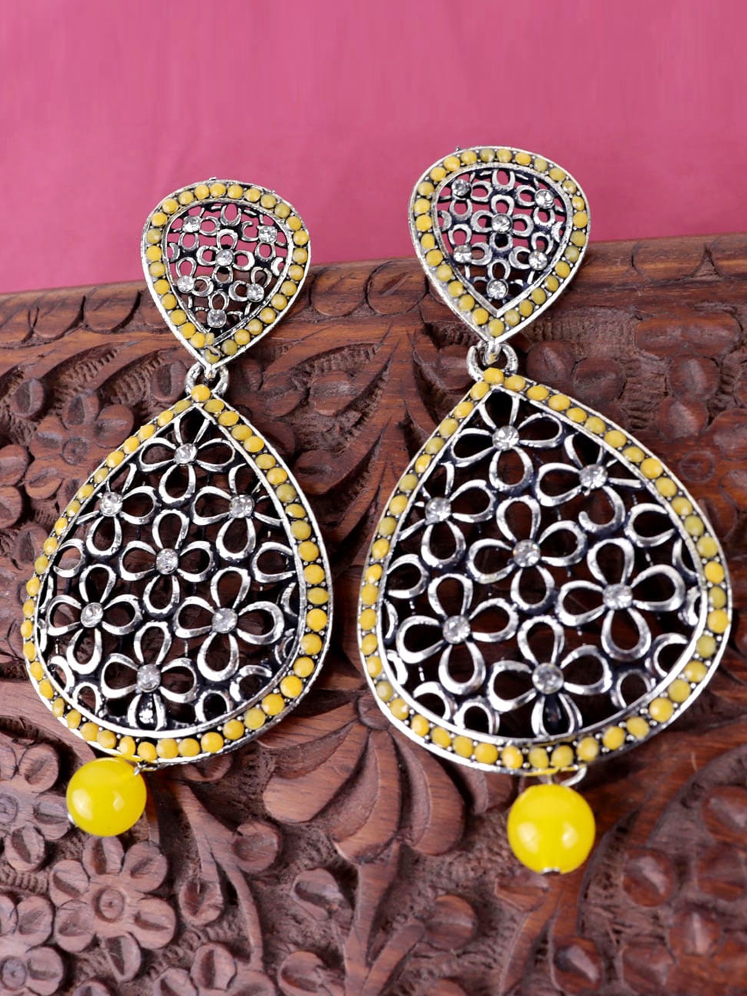 

Krelin Silver-Plated Classic Drop Earrings, Yellow