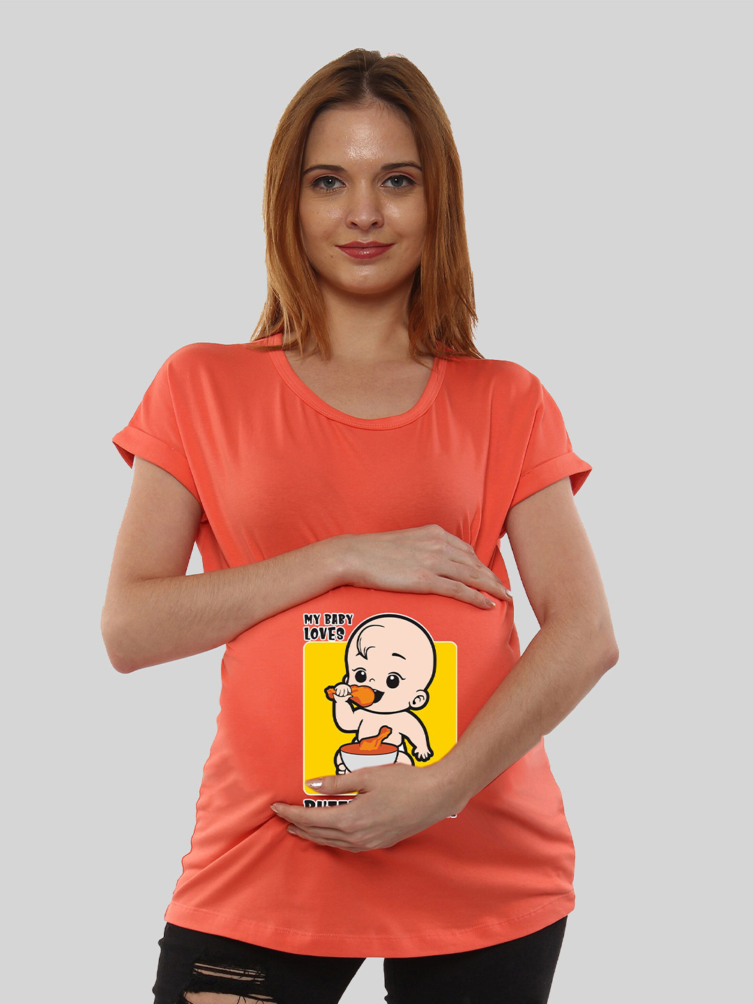 

SillyBoom Graphic Printed Cotton T-shirt, Orange