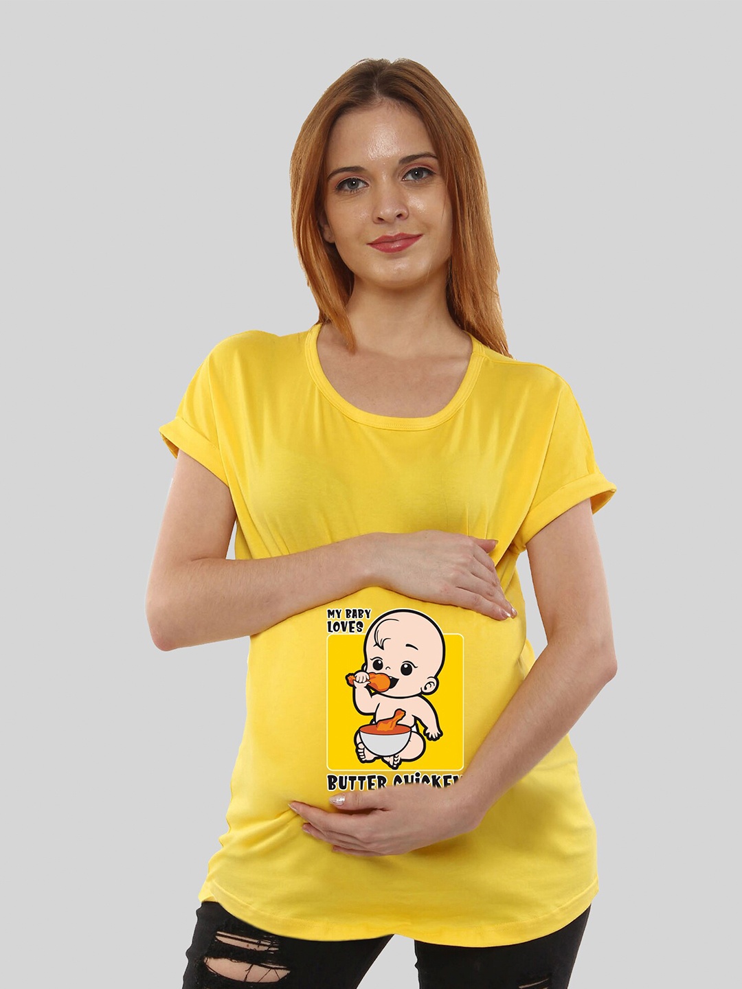 

SillyBoom Graphic Printed Cotton T-shirt, Yellow