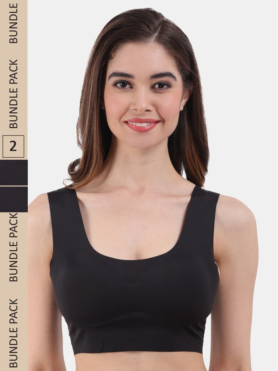 

Amour Secret Pack Of 2 Lightly Padded All Day Comfort Sports Bra, Black