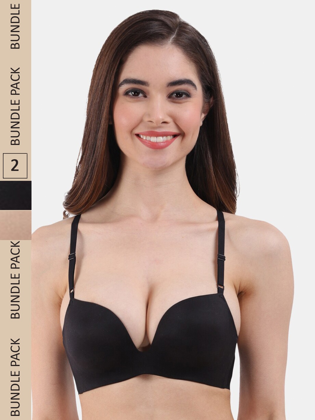 

Amour Secret Pack Of 2 Heavily Padded All Day Comfort Push-Up Bra, Beige