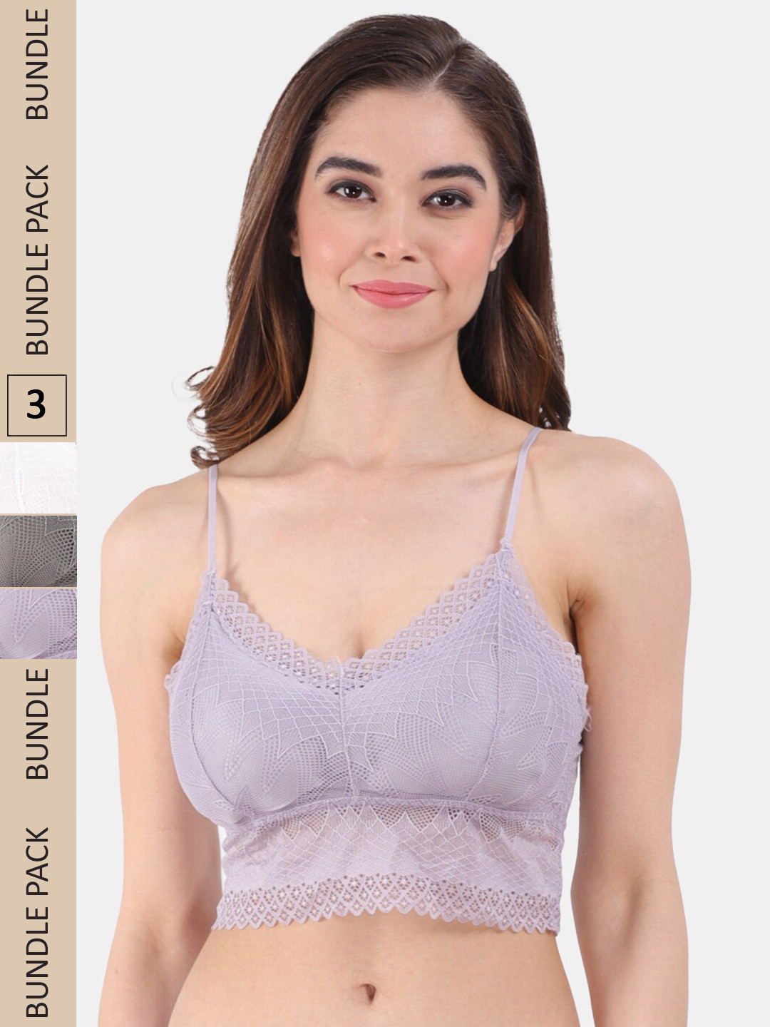 

Amour Secret Pack of 3 Lightly Padded All Day Comfort Seamless Bralette, Green