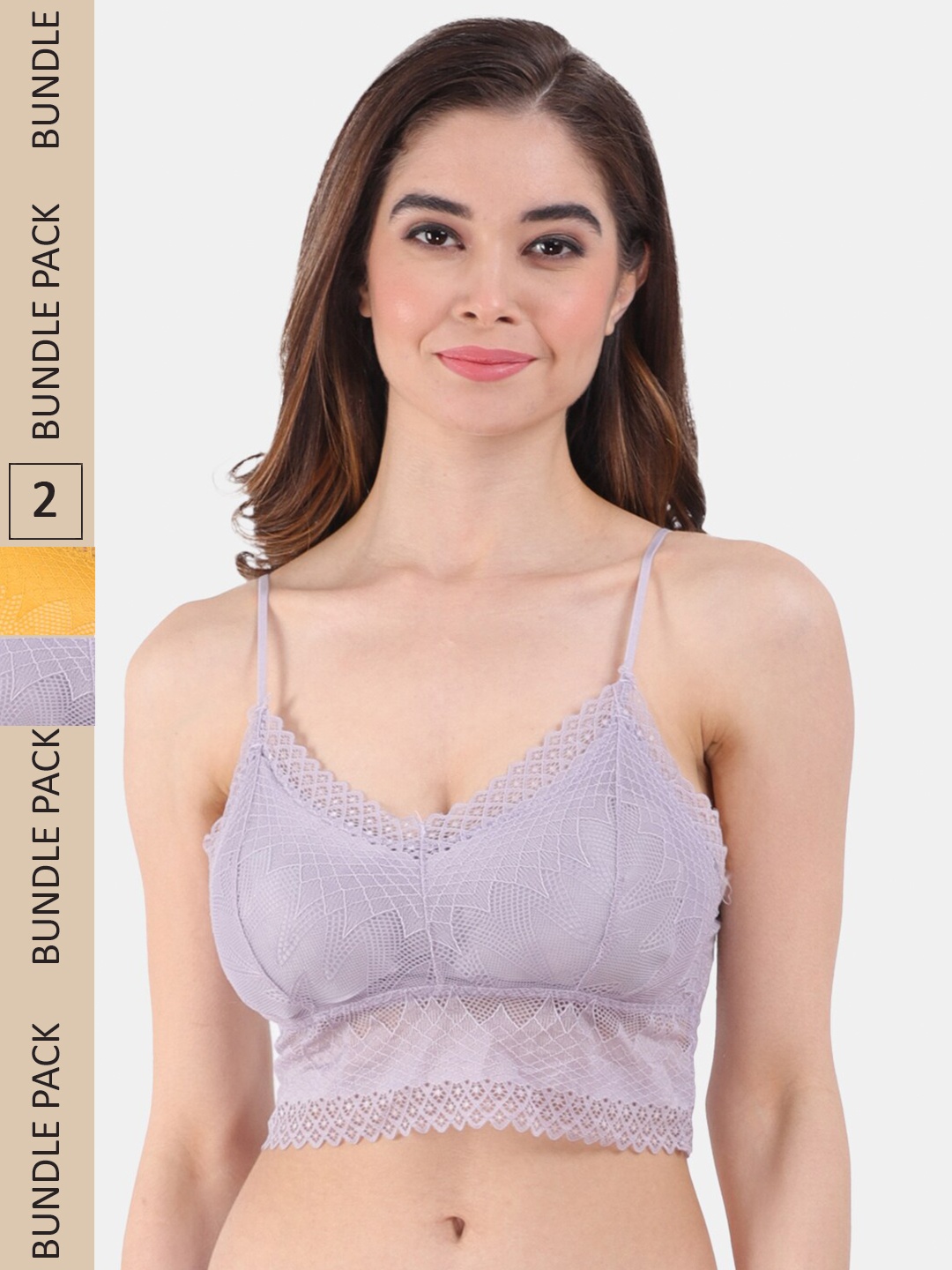 

Amour Secret Pack of 2 Lightly Padded All Day Comfort Seamless Bralette, Purple