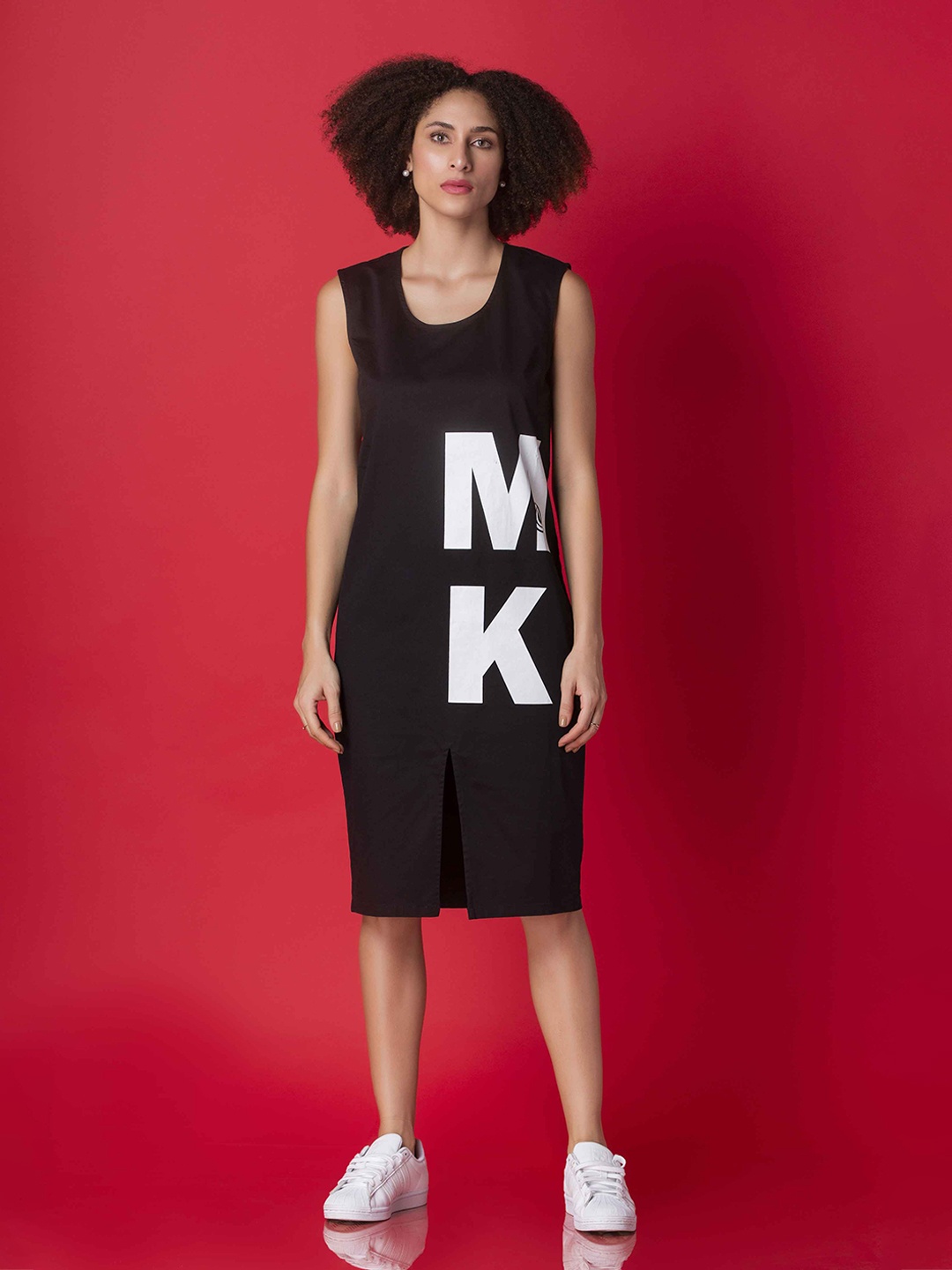 

MKOAL Sheath Midi Dress, Black