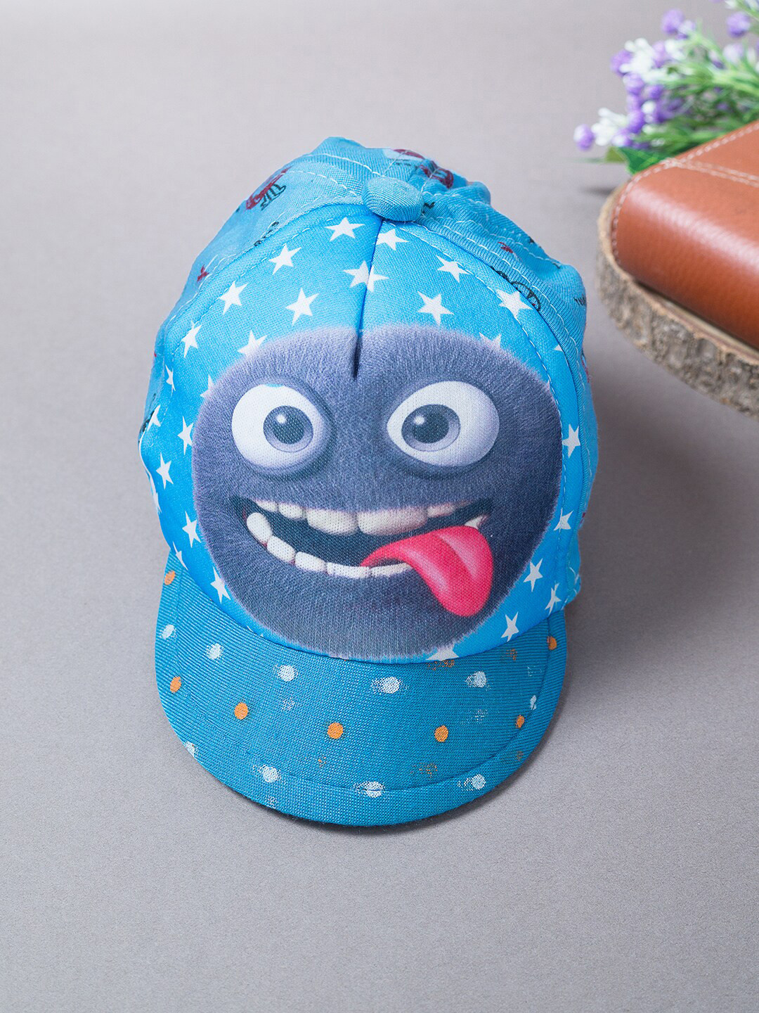 

Golden Peacock Boys Printed Snapback Cotton Cap, Blue