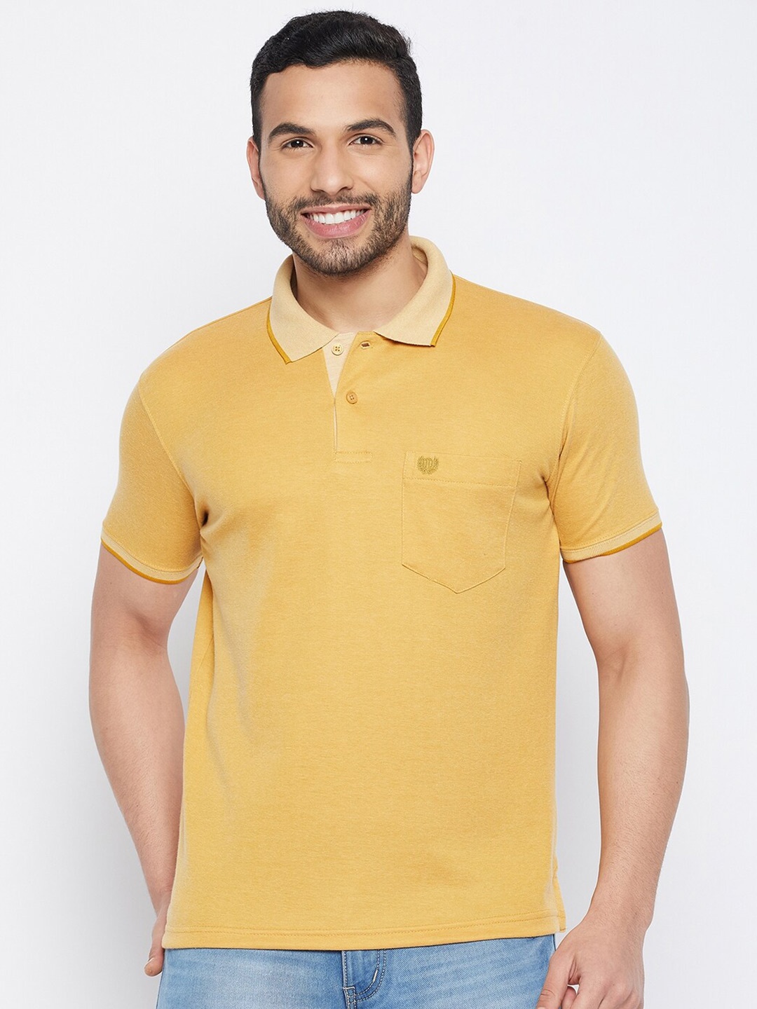 

Duke Polo Collar Cotton T-shirt, Yellow