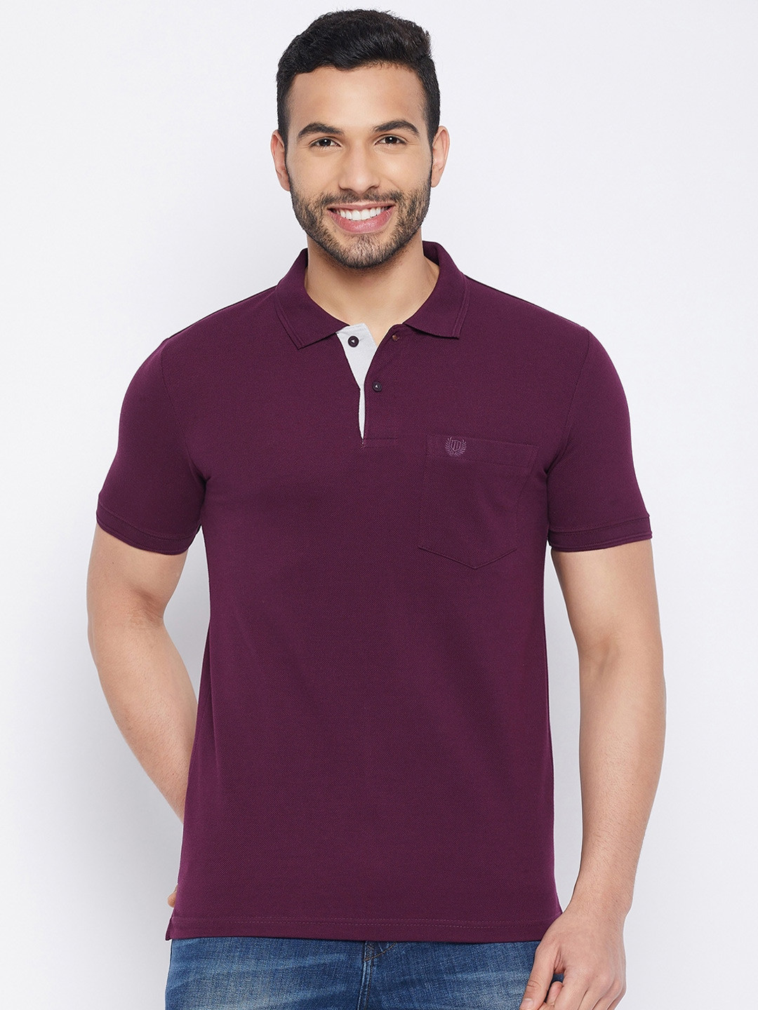 

Duke Polo Collar Cotton T-shirt, Purple