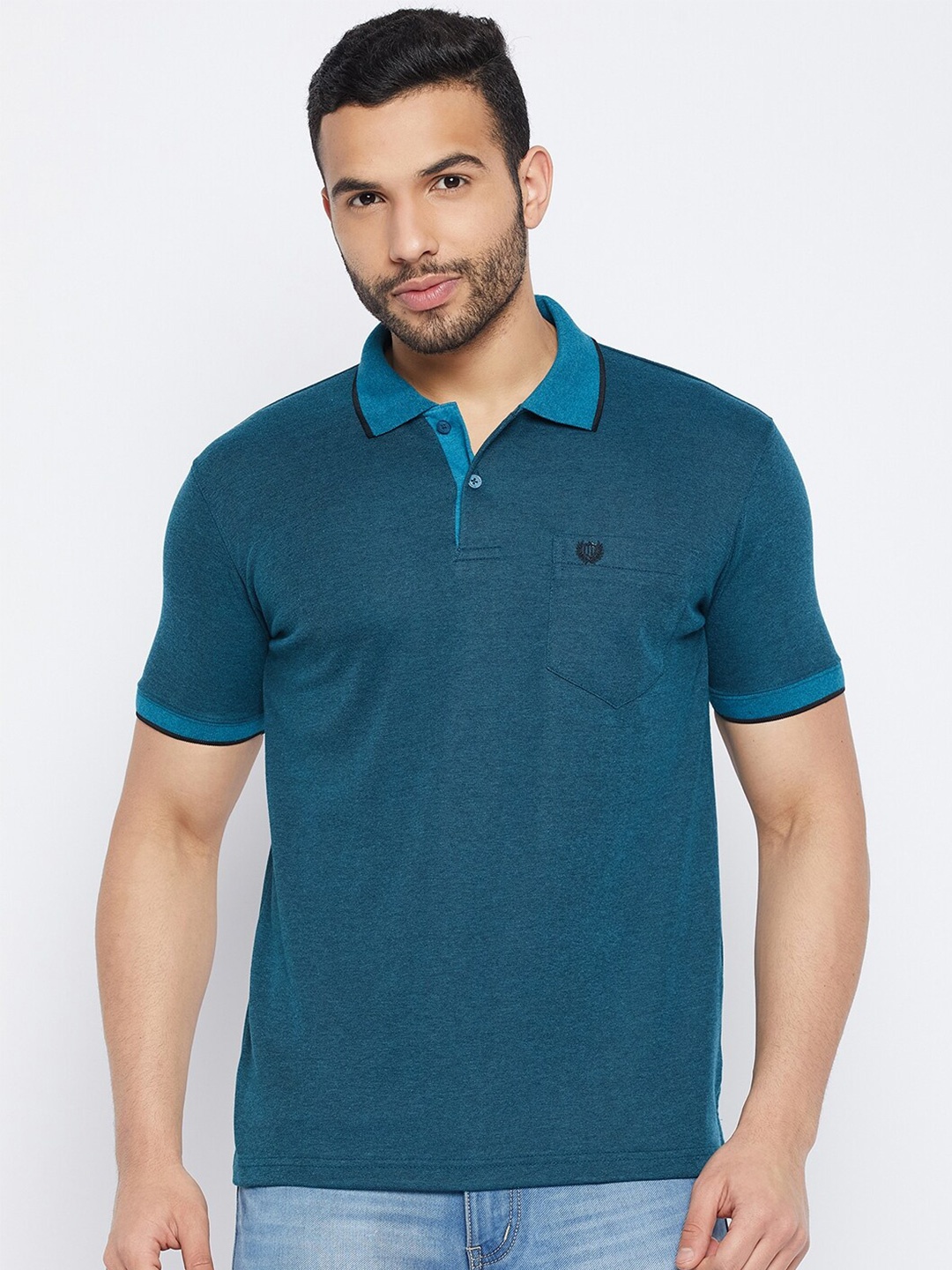 

Duke Polo Collar Cotton T-shirt, Blue