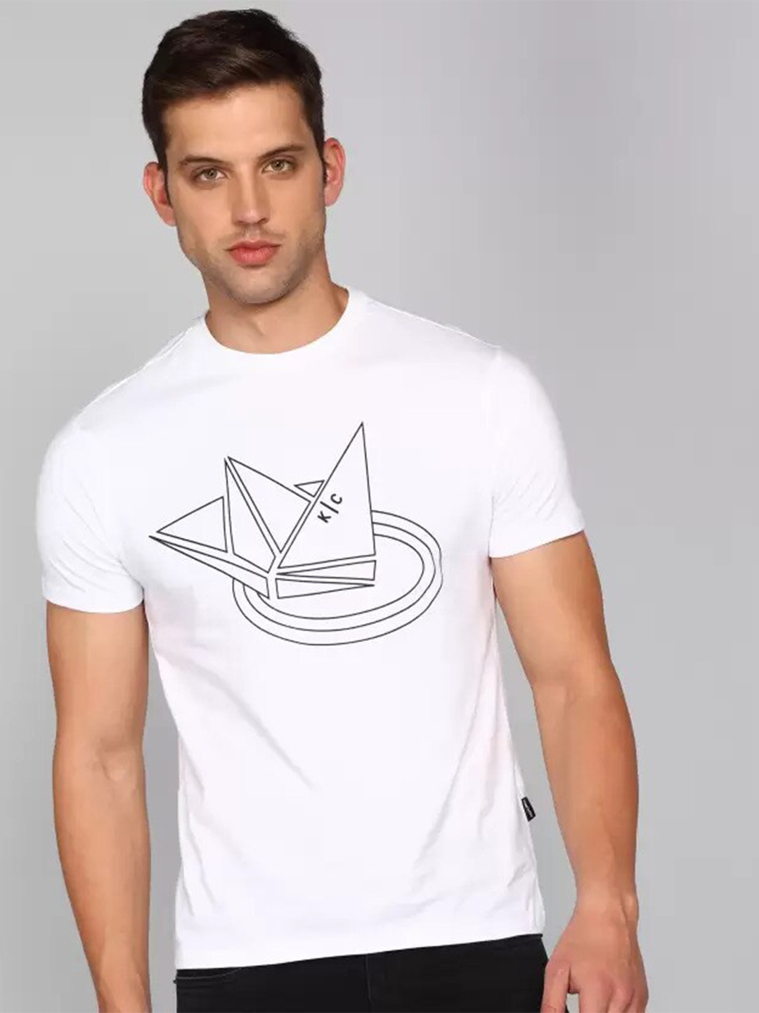 

Kenneth Cole Graphic Printed Cotton T-shirt, White