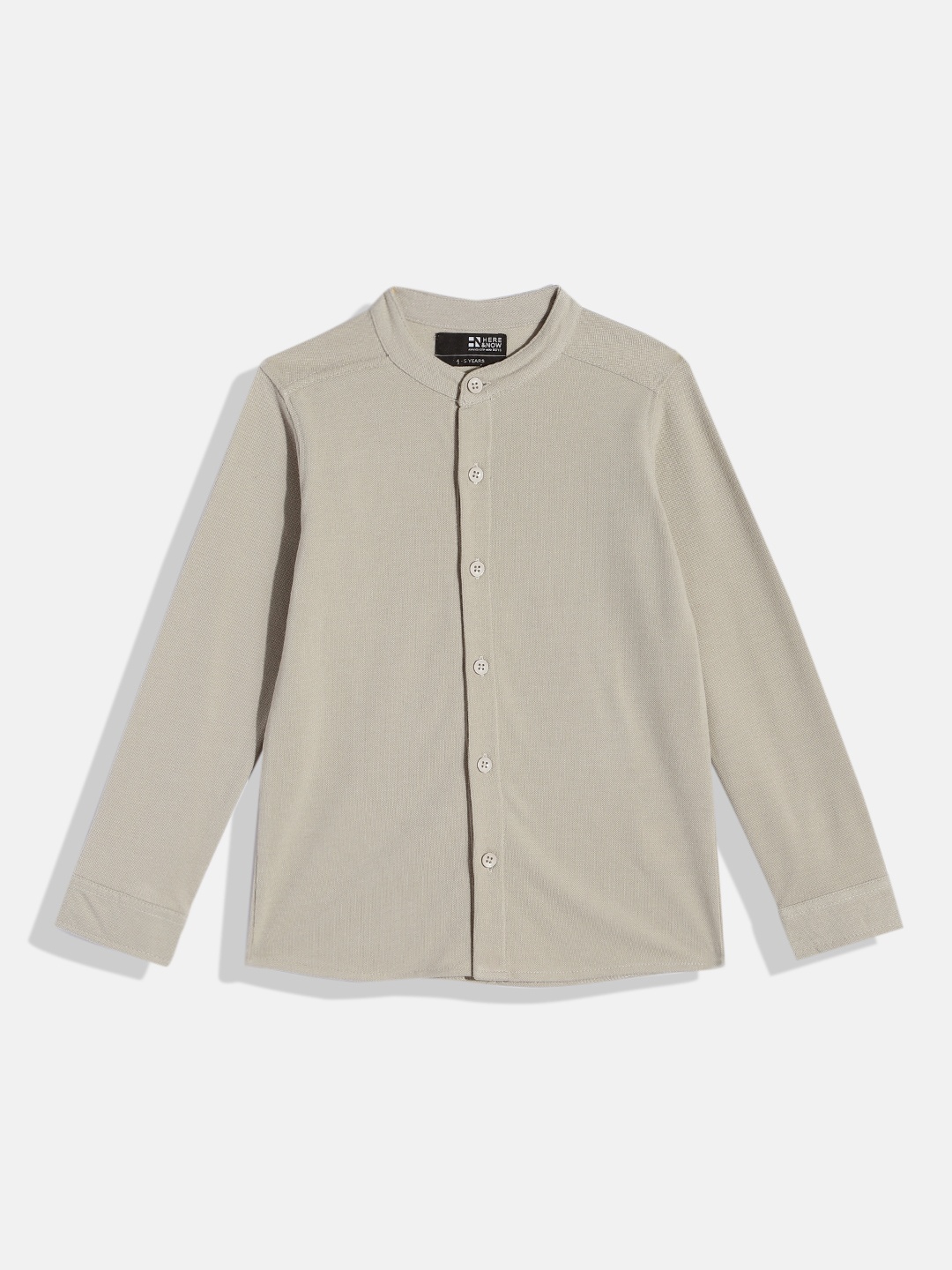 

HERE&NOW Solid Casual Shirt, Grey