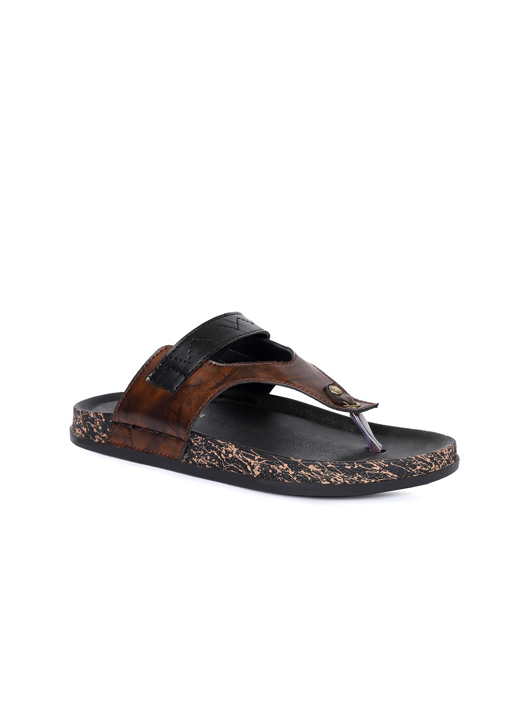 

FOUR STAR TRUCK SALES Men Printed Comfort Sandals, Brown