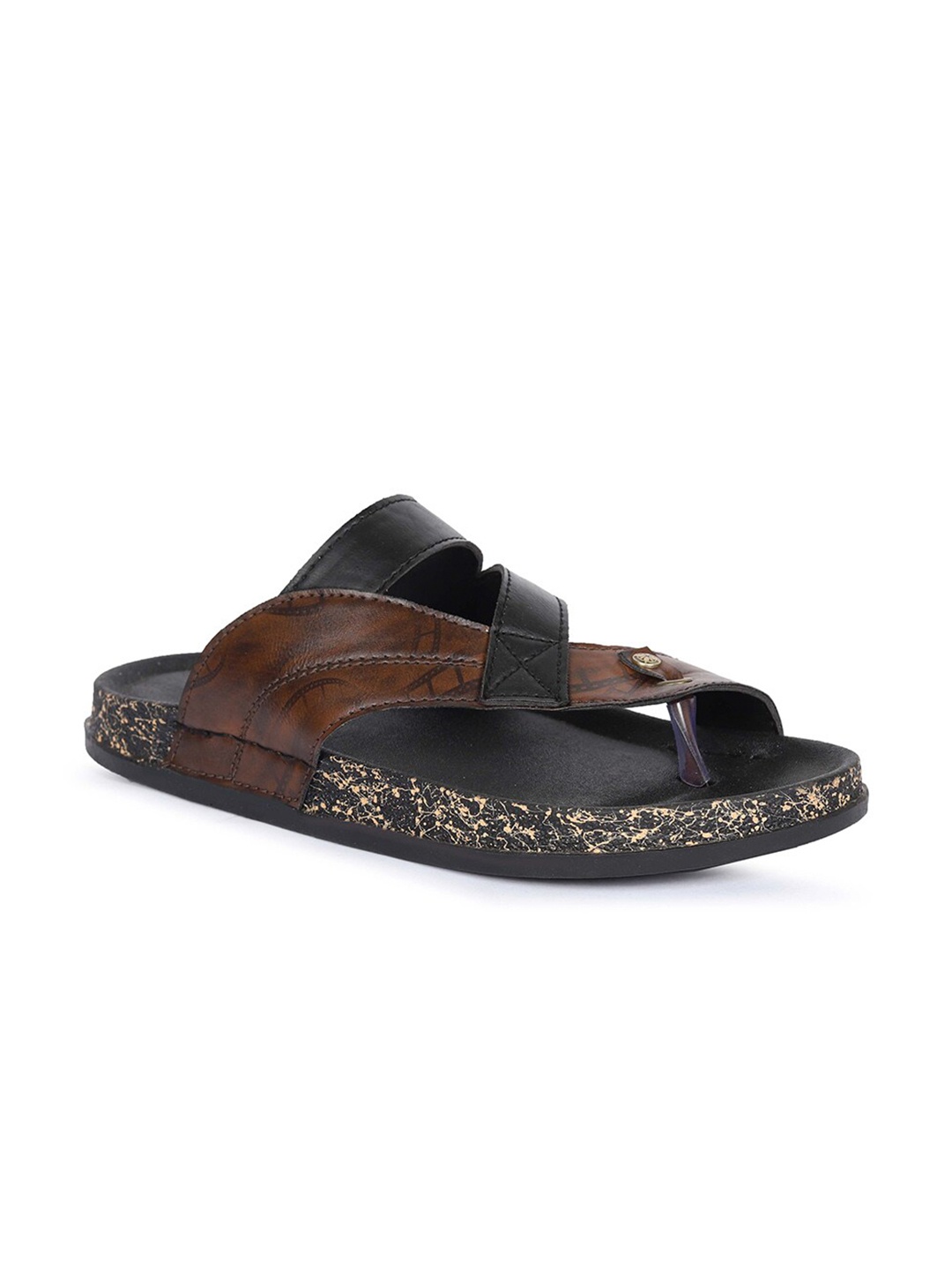 

FOUR STAR TRUCK SALES Men Printed Comfort Sandals, Brown